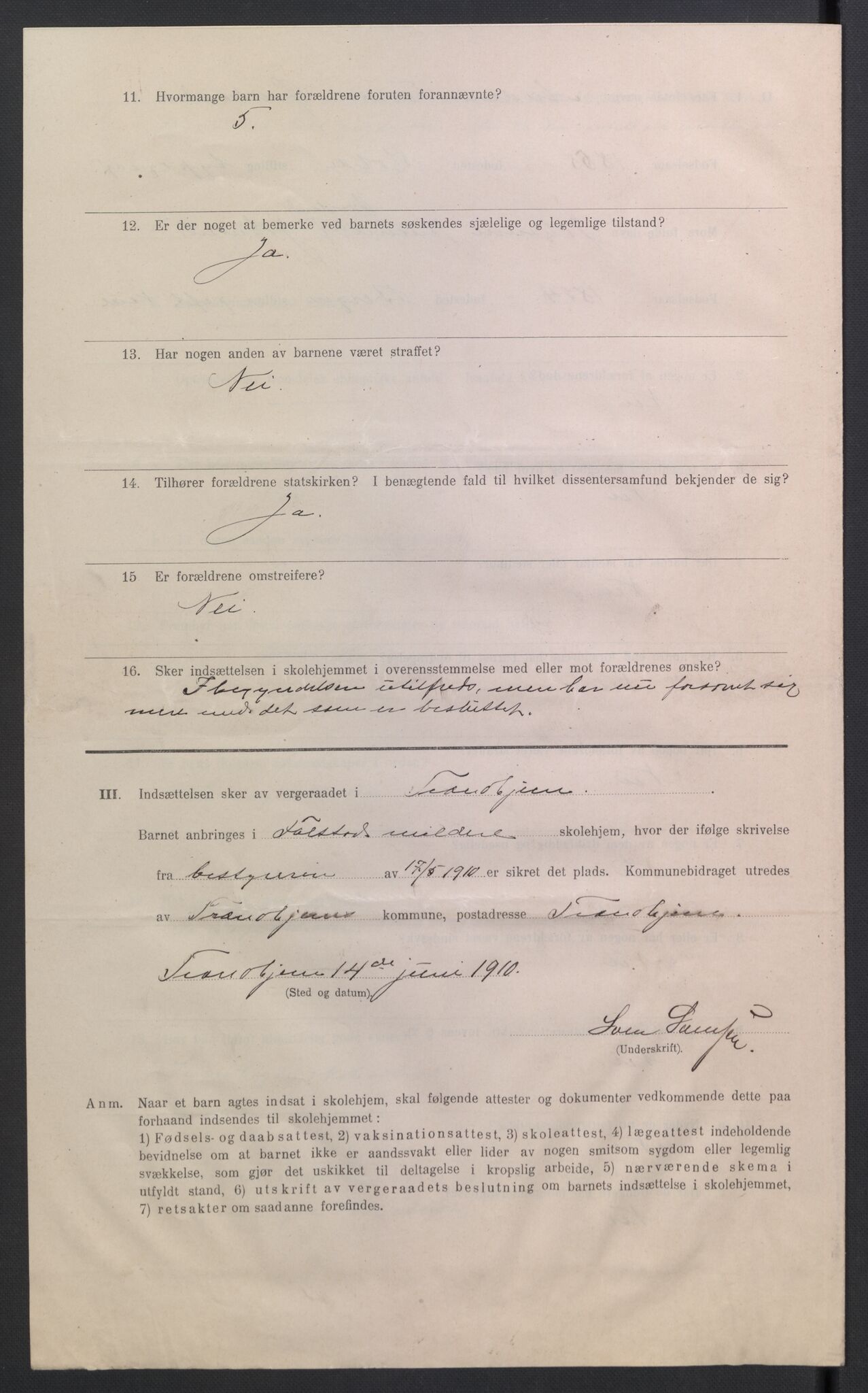 Falstad skolehjem, AV/RA-S-1676/E/Eb/L0010: Elevmapper løpenr. 210-239, 1910-1917, p. 129