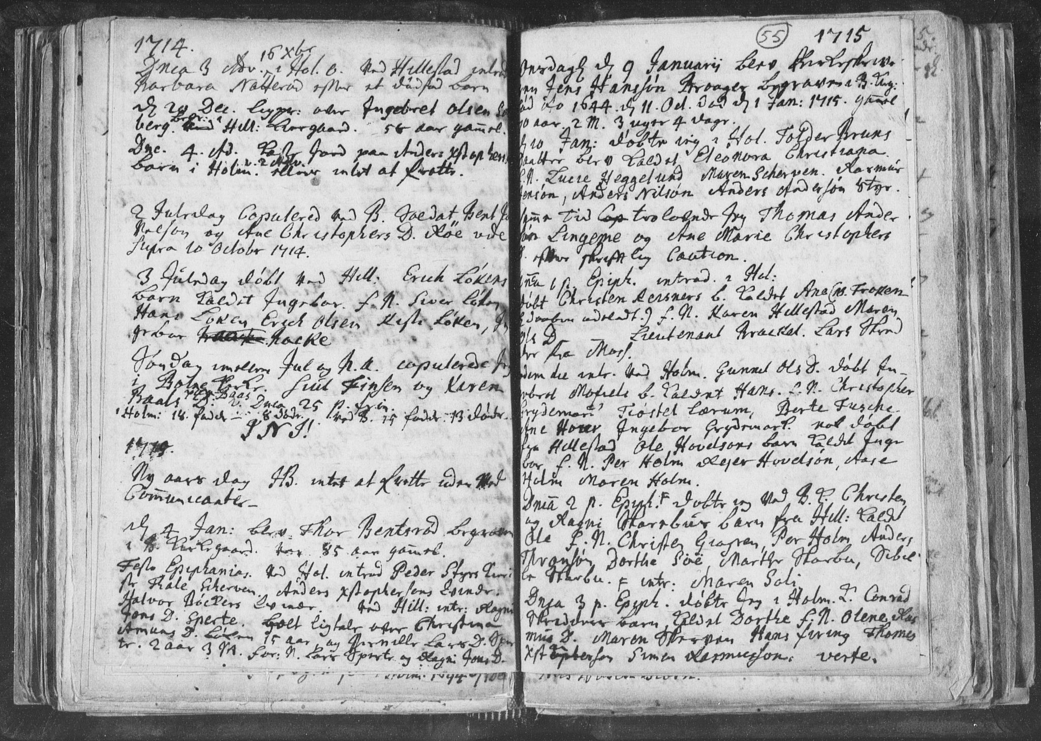 Botne kirkebøker, SAKO/A-340/F/Fa/L0001b: Parish register (official) no. I 1B, 1707-1722, p. 55