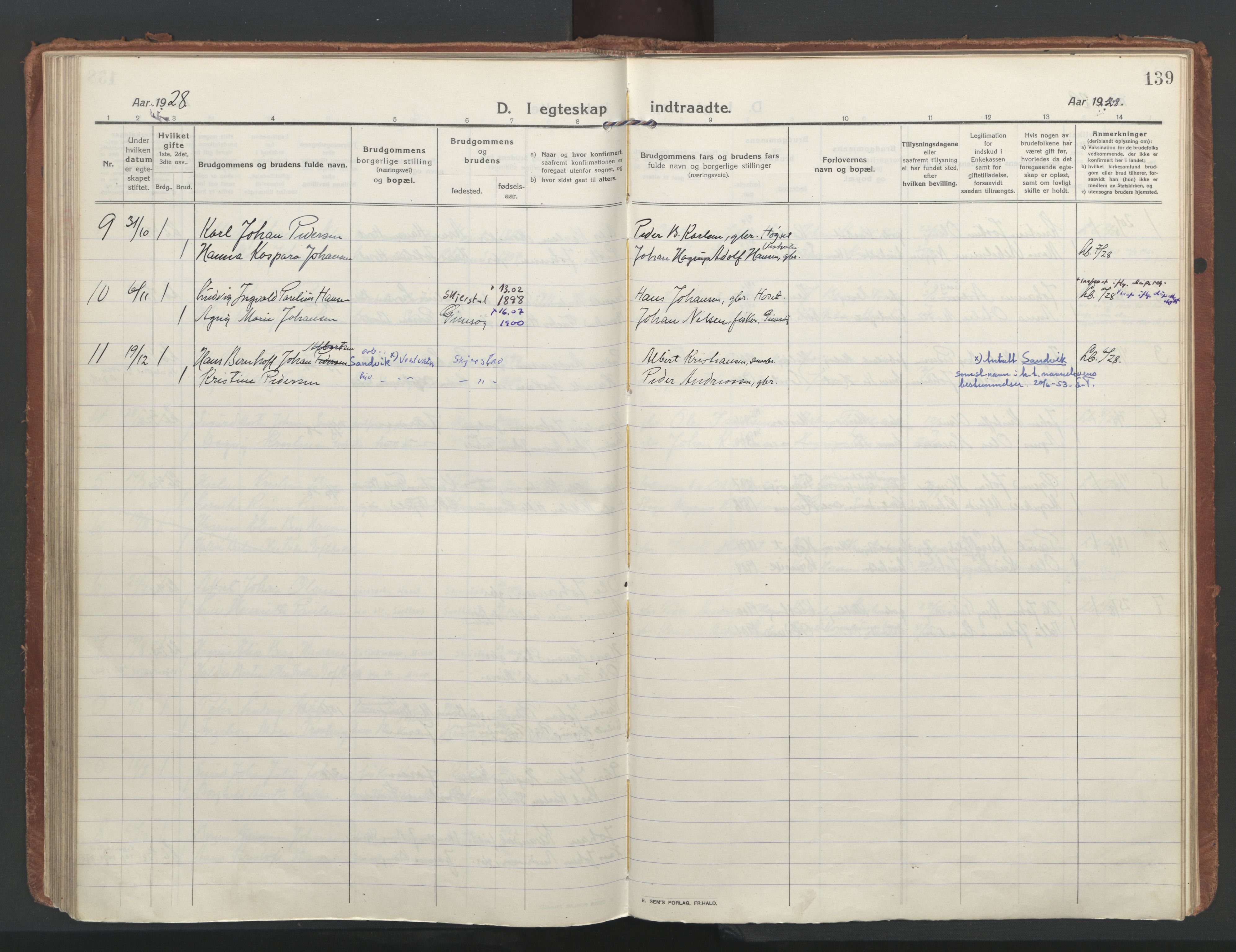 Ministerialprotokoller, klokkerbøker og fødselsregistre - Nordland, AV/SAT-A-1459/852/L0748: Parish register (official) no. 852A18, 1913-1932, p. 139