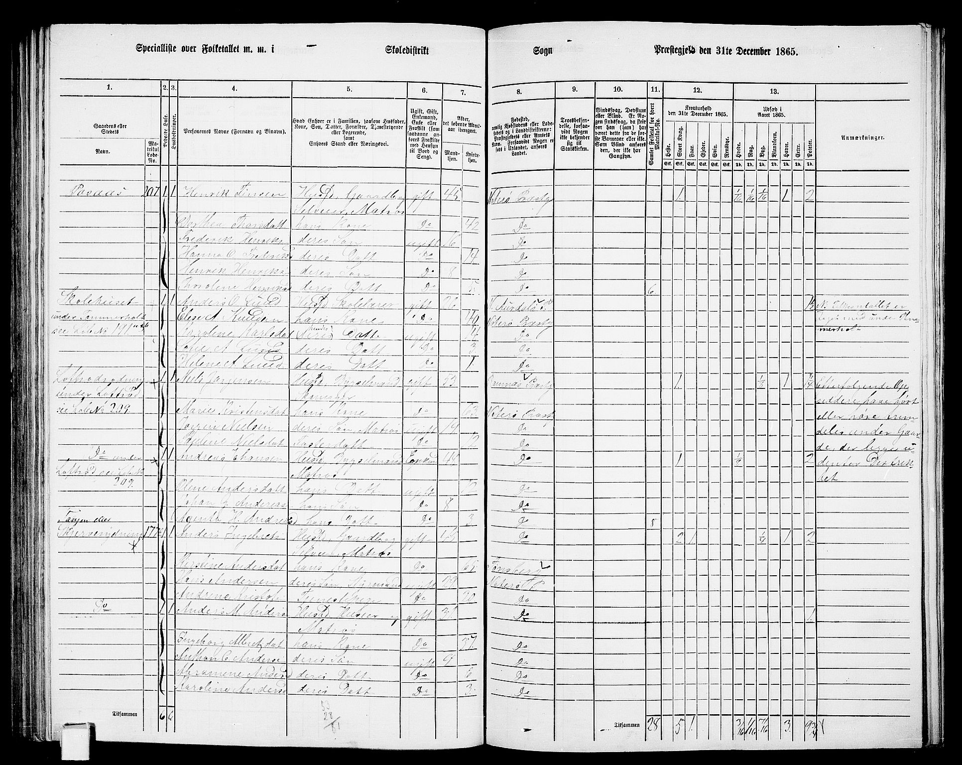 RA, 1865 census for Nøtterøy, 1865, p. 170