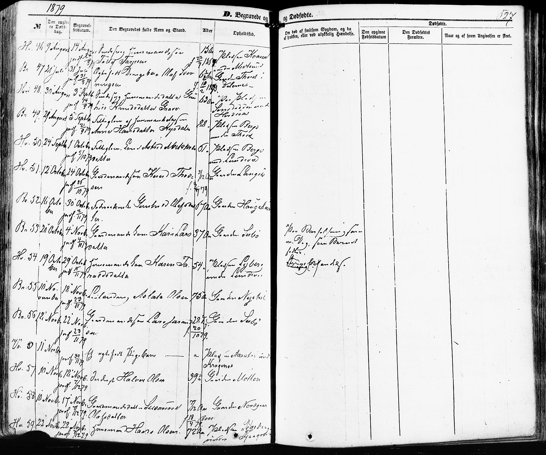Kviteseid kirkebøker, SAKO/A-276/F/Fa/L0007: Parish register (official) no. I 7, 1859-1881, p. 527