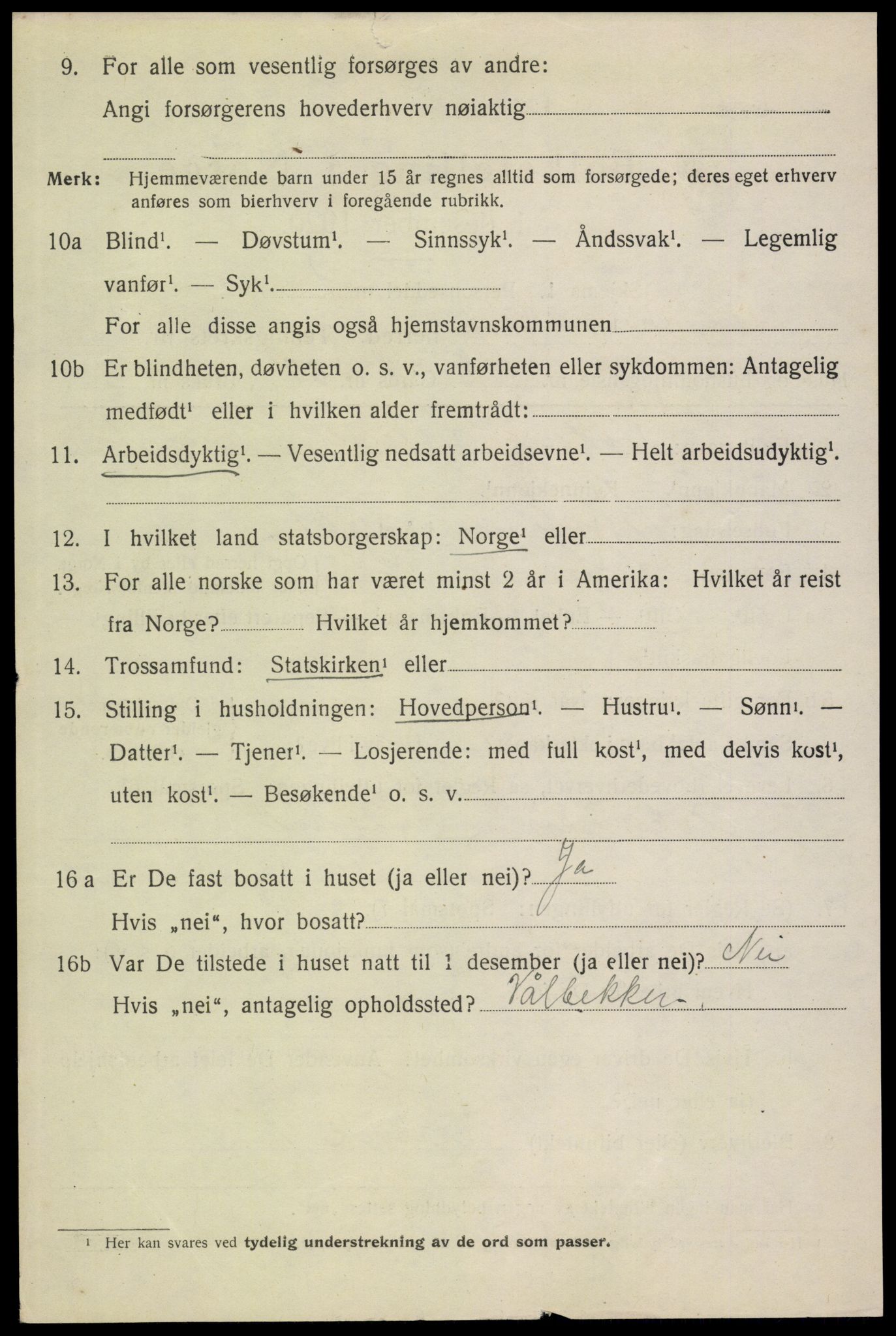 SAH, 1920 census for Hof, 1920, p. 4742