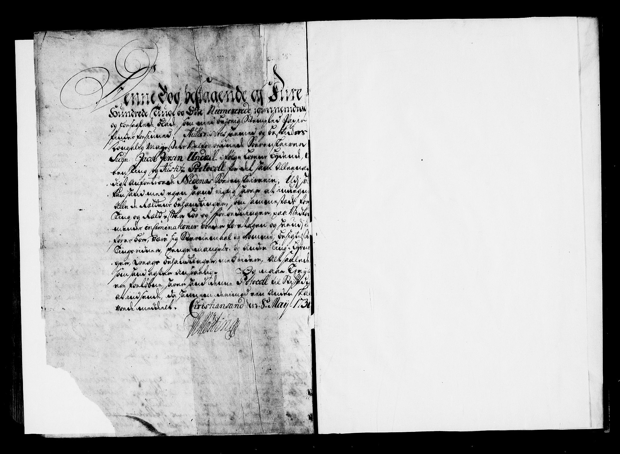 Nedenes sorenskriveri før 1824, SAK/1221-0007/F/Fa/L0022: Tingbok med register nr 17, 1730-1732, p. 428b-429a