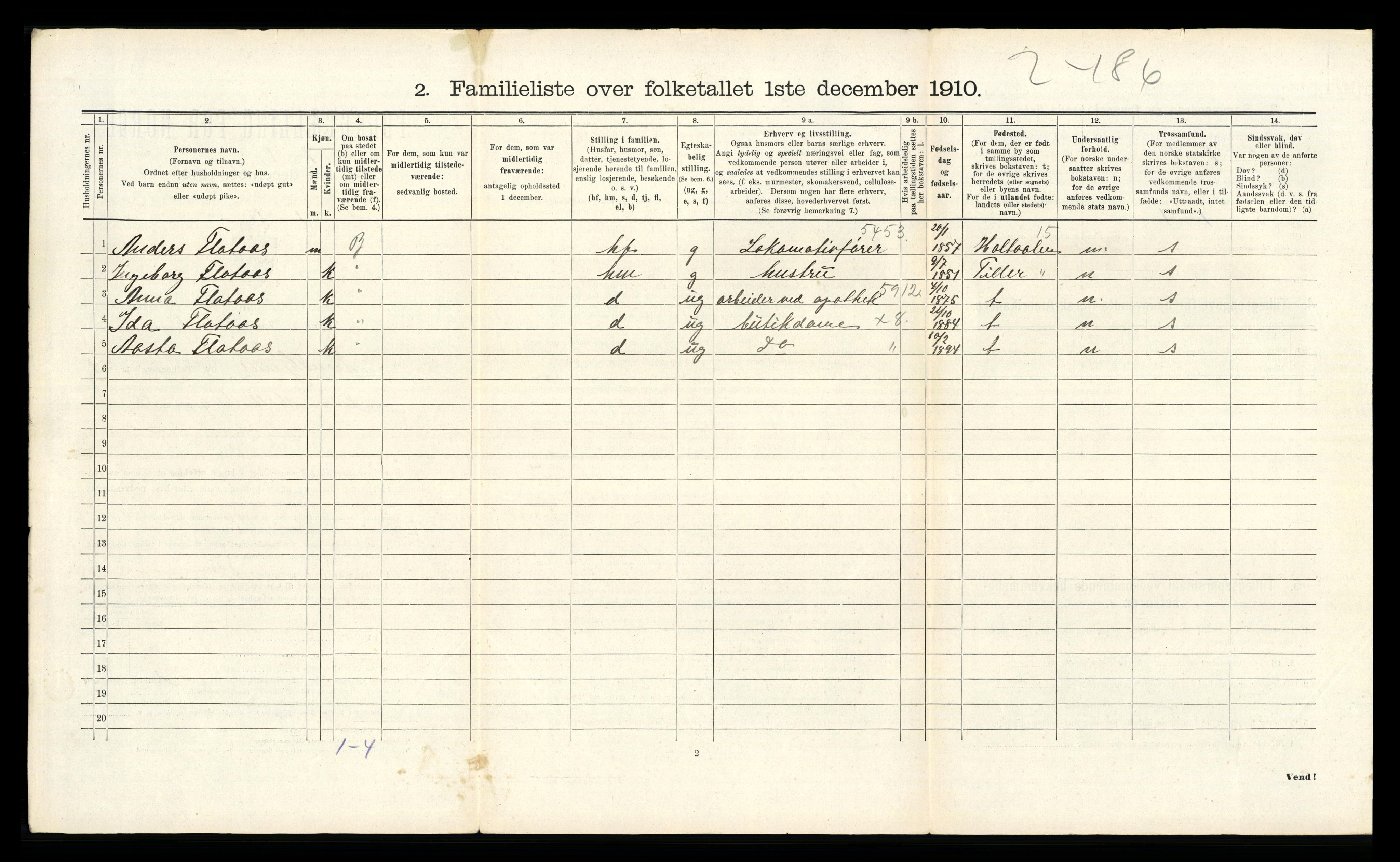 RA, 1910 census for Trondheim, 1910, p. 15702