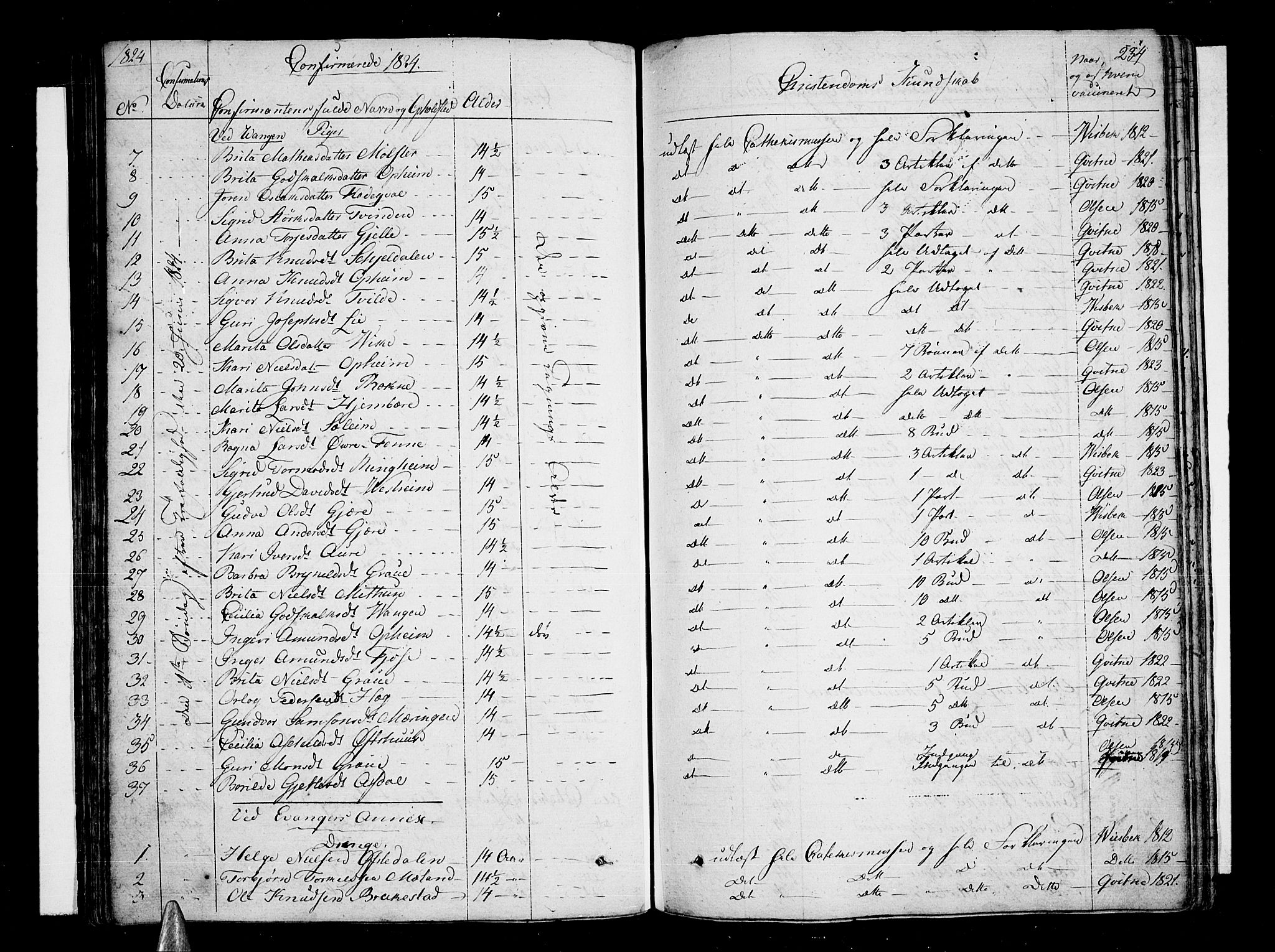 Voss sokneprestembete, AV/SAB-A-79001/H/Haa: Parish register (official) no. A 12, 1823-1837, p. 234