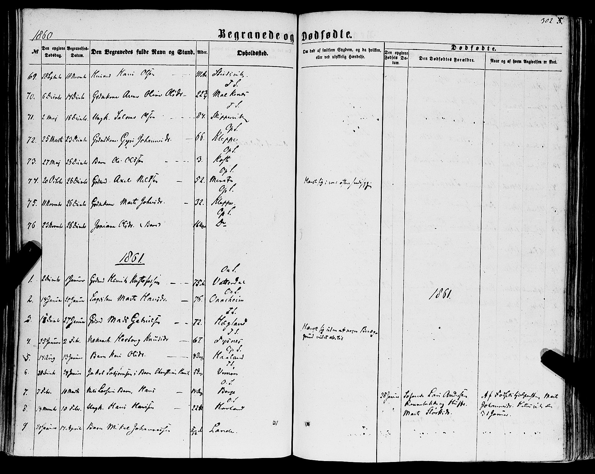Tysnes sokneprestembete, SAB/A-78601/H/Haa: Parish register (official) no. A 11, 1860-1871, p. 302