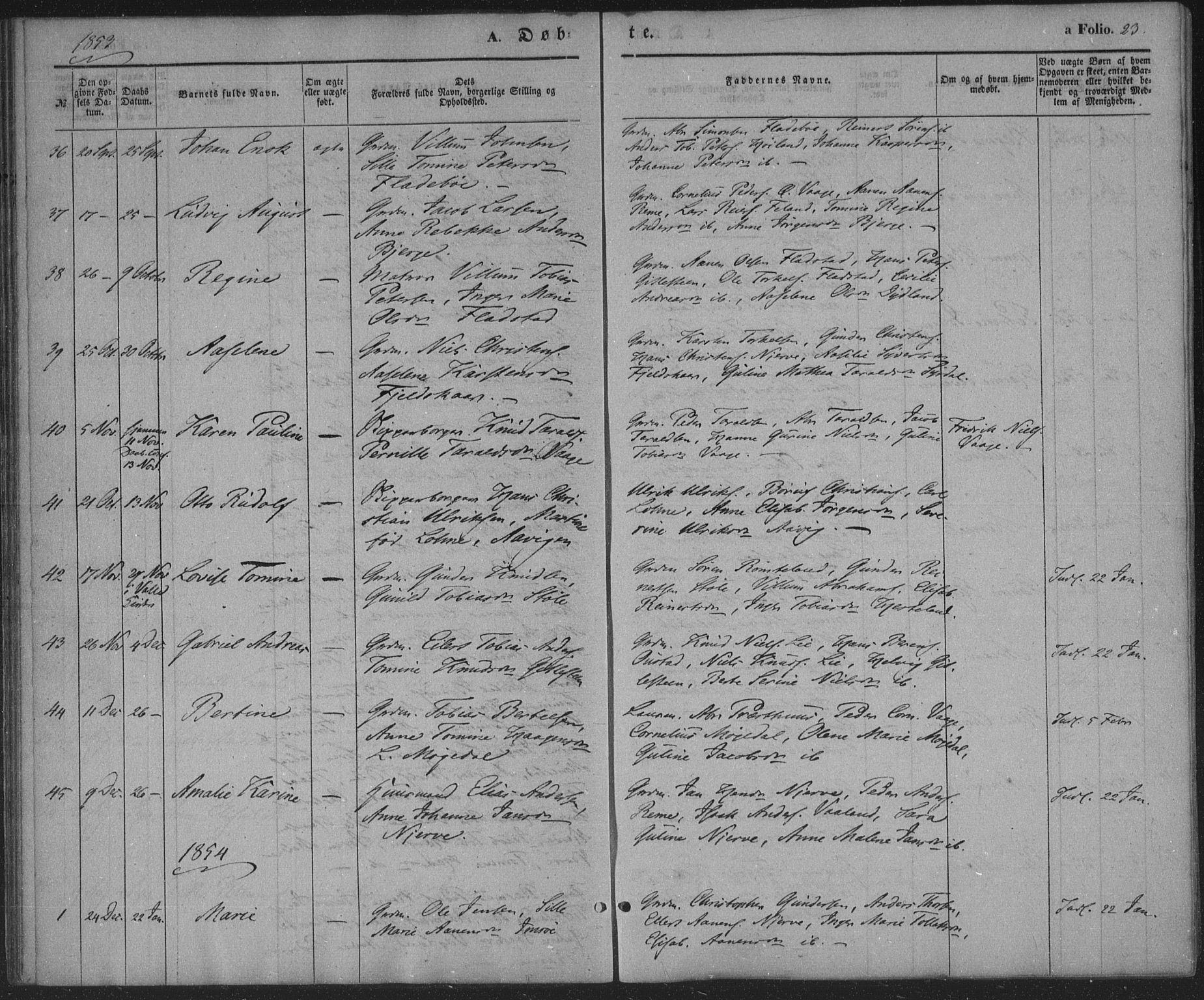 Sør-Audnedal sokneprestkontor, SAK/1111-0039/F/Fa/Faa/L0002: Parish register (official) no. A 2, 1848-1867, p. 23