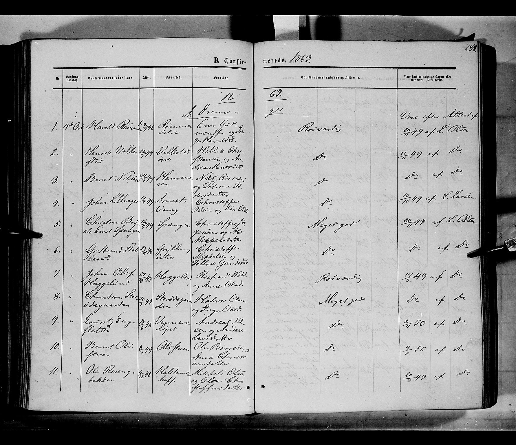 Løten prestekontor, AV/SAH-PREST-022/K/Ka/L0008: Parish register (official) no. 8, 1860-1877, p. 288