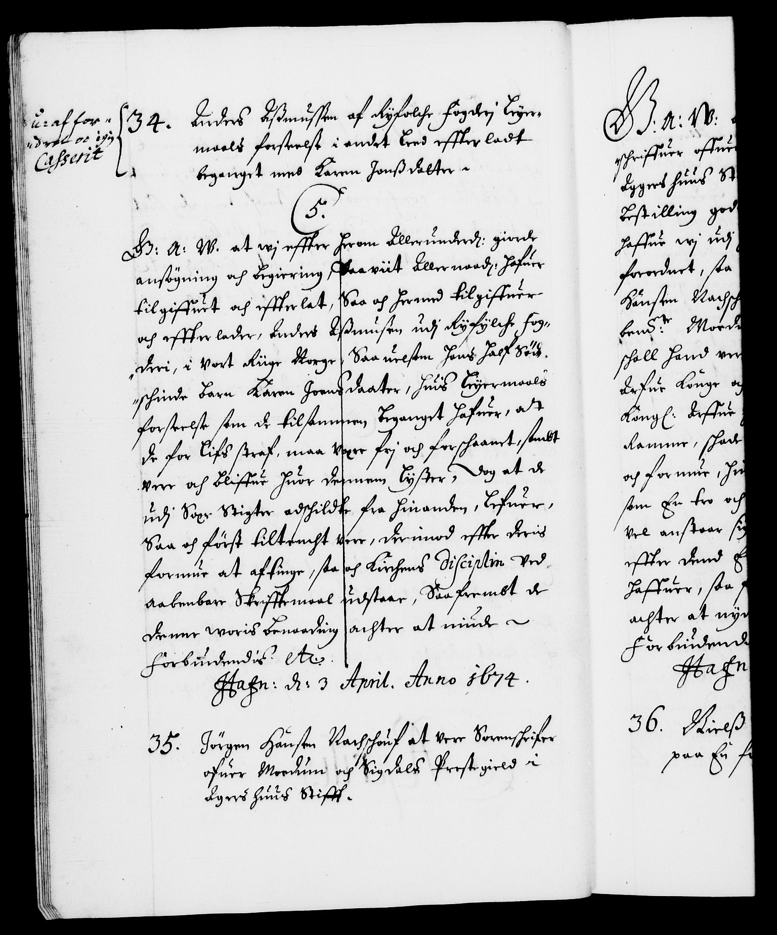 Danske Kanselli 1572-1799, RA/EA-3023/F/Fc/Fca/Fcaa/L0012: Norske registre (mikrofilm), 1674-1680, p. 25b