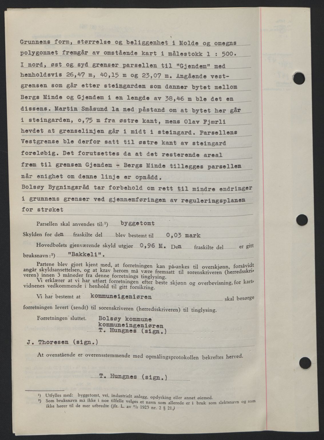 Romsdal sorenskriveri, SAT/A-4149/1/2/2C: Mortgage book no. A22, 1947-1947, Diary no: : 197/1947
