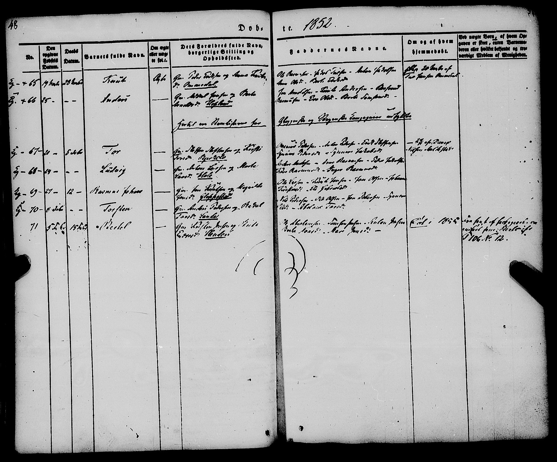 Gloppen sokneprestembete, SAB/A-80101/H/Haa/Haaa/L0008: Parish register (official) no. A 8, 1837-1855, p. 48