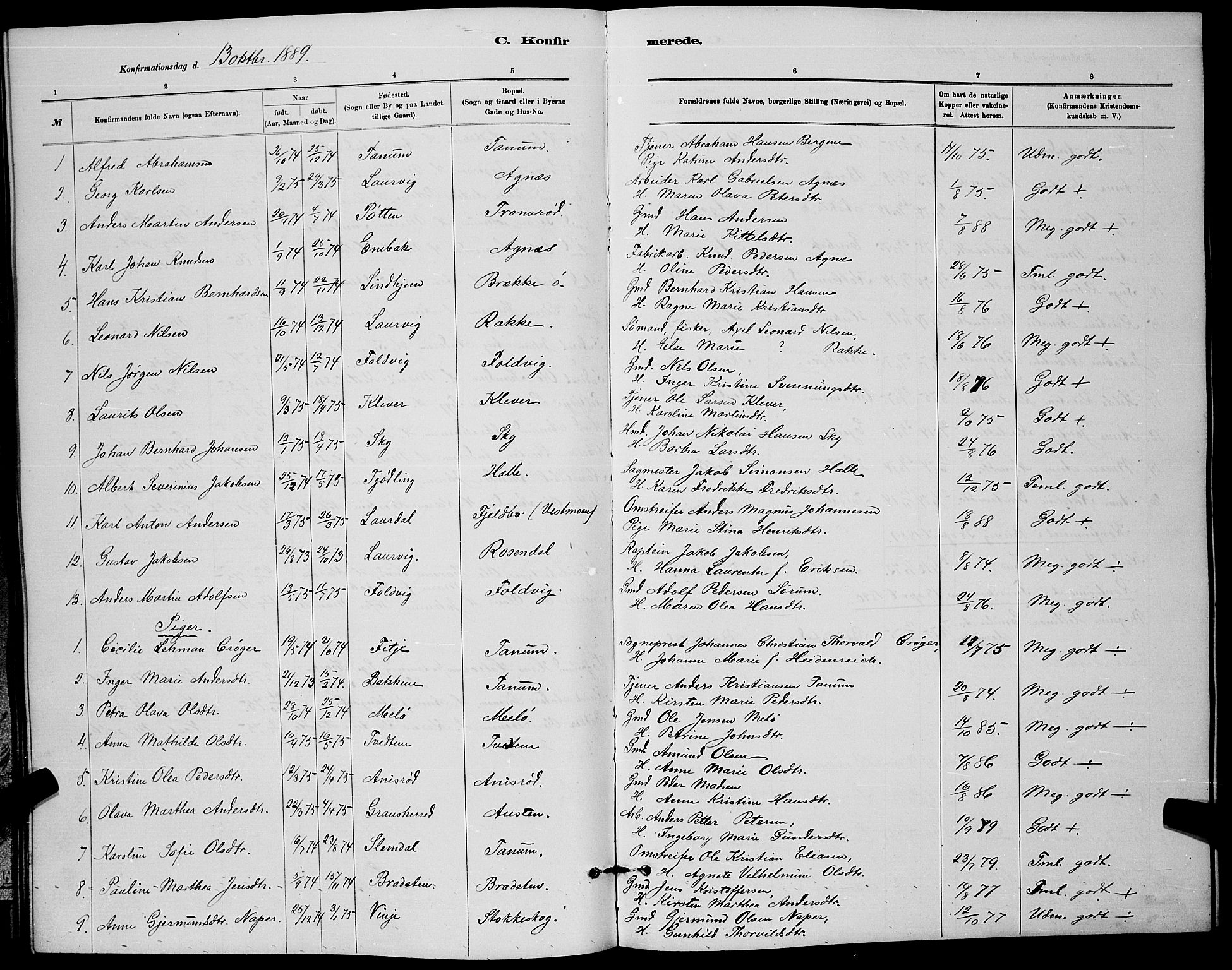 Brunlanes kirkebøker, AV/SAKO-A-342/G/Ga/L0003: Parish register (copy) no. I 3, 1877-1898