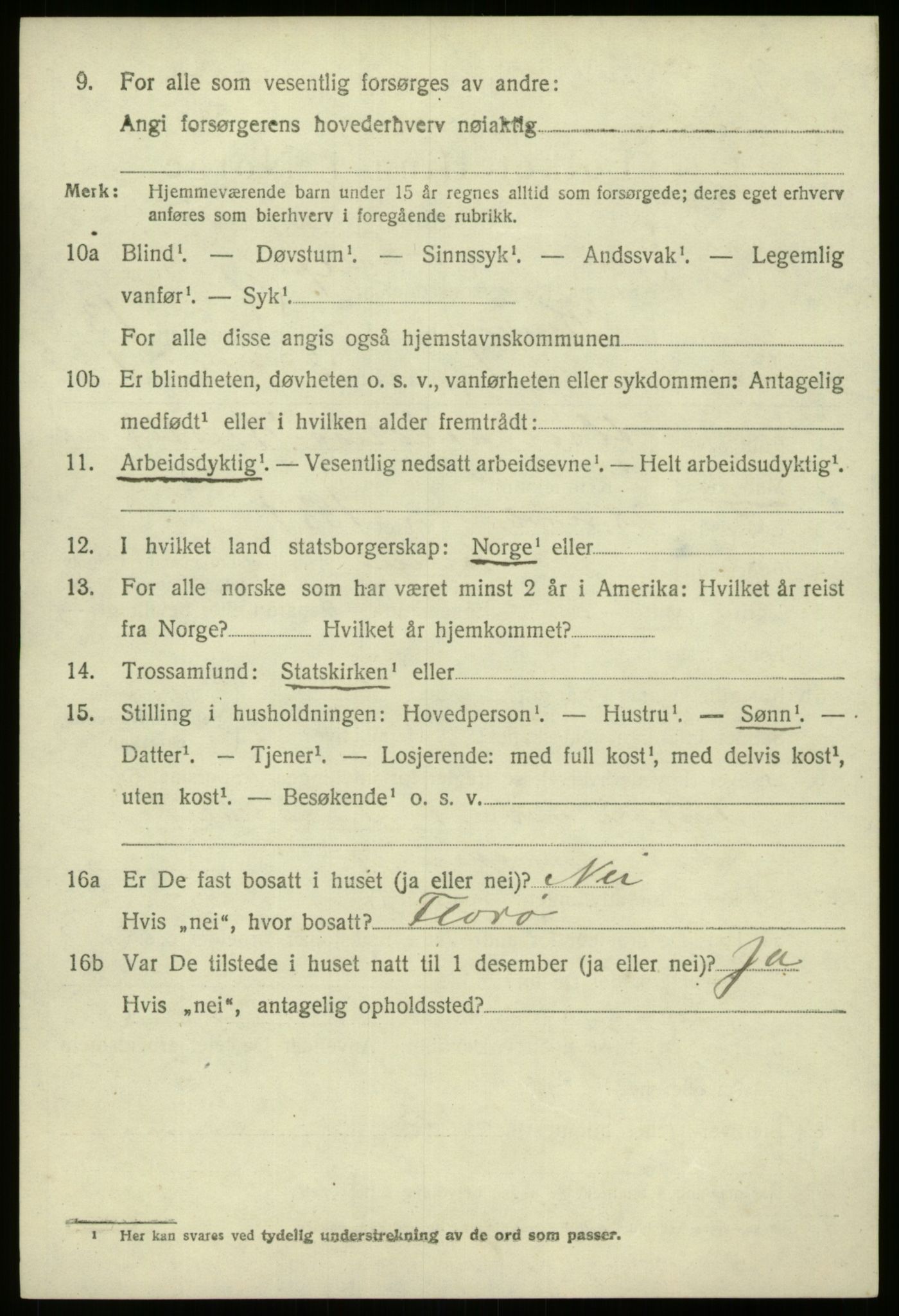 SAB, 1920 census for Kinn, 1920, p. 4690