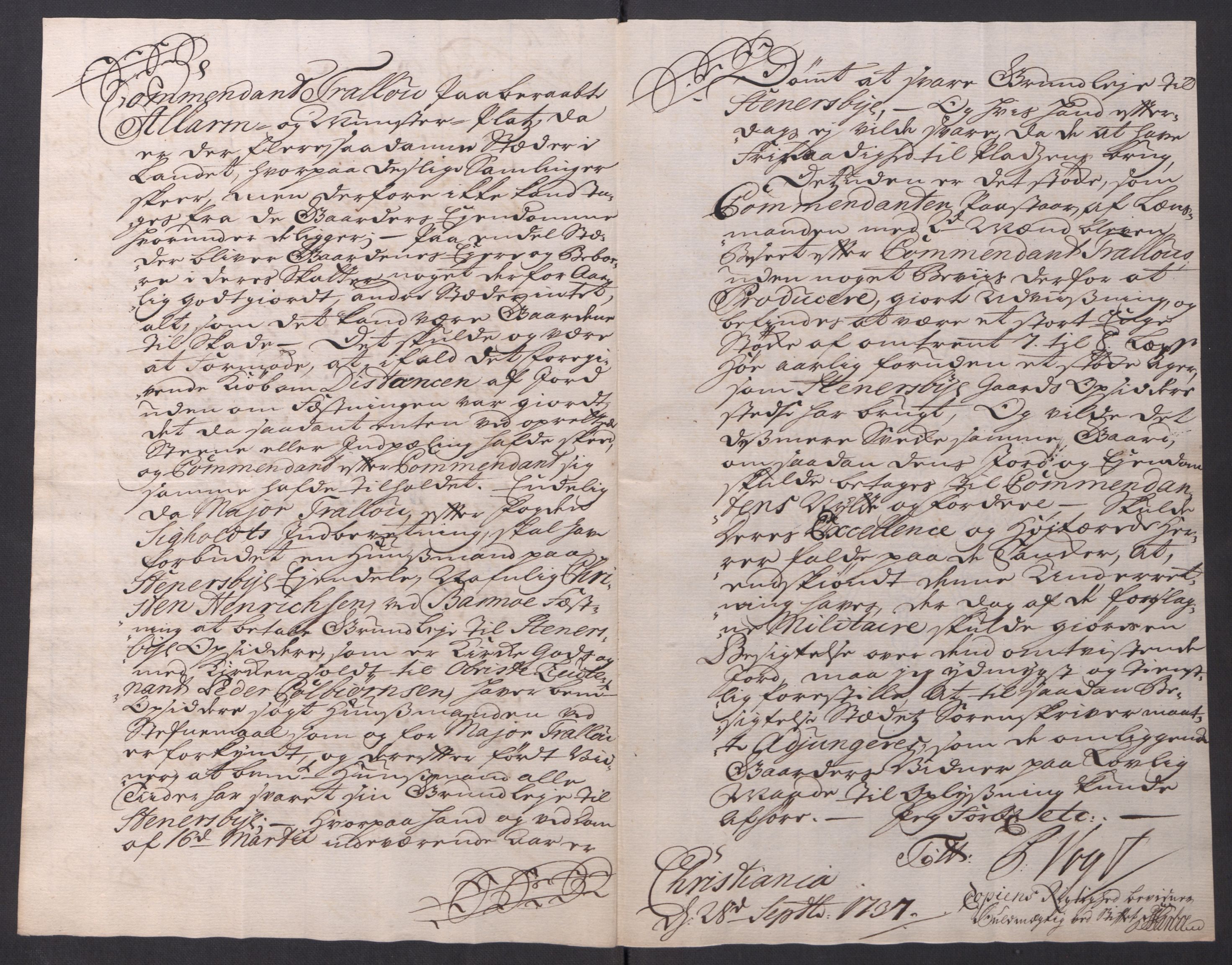 Kommanderende general (KG I) med Det norske krigsdirektorium, AV/RA-EA-5419/D/L0061: Stattholderens, stiftamtmenns og amtmenns brev, 1731-1740, p. 239