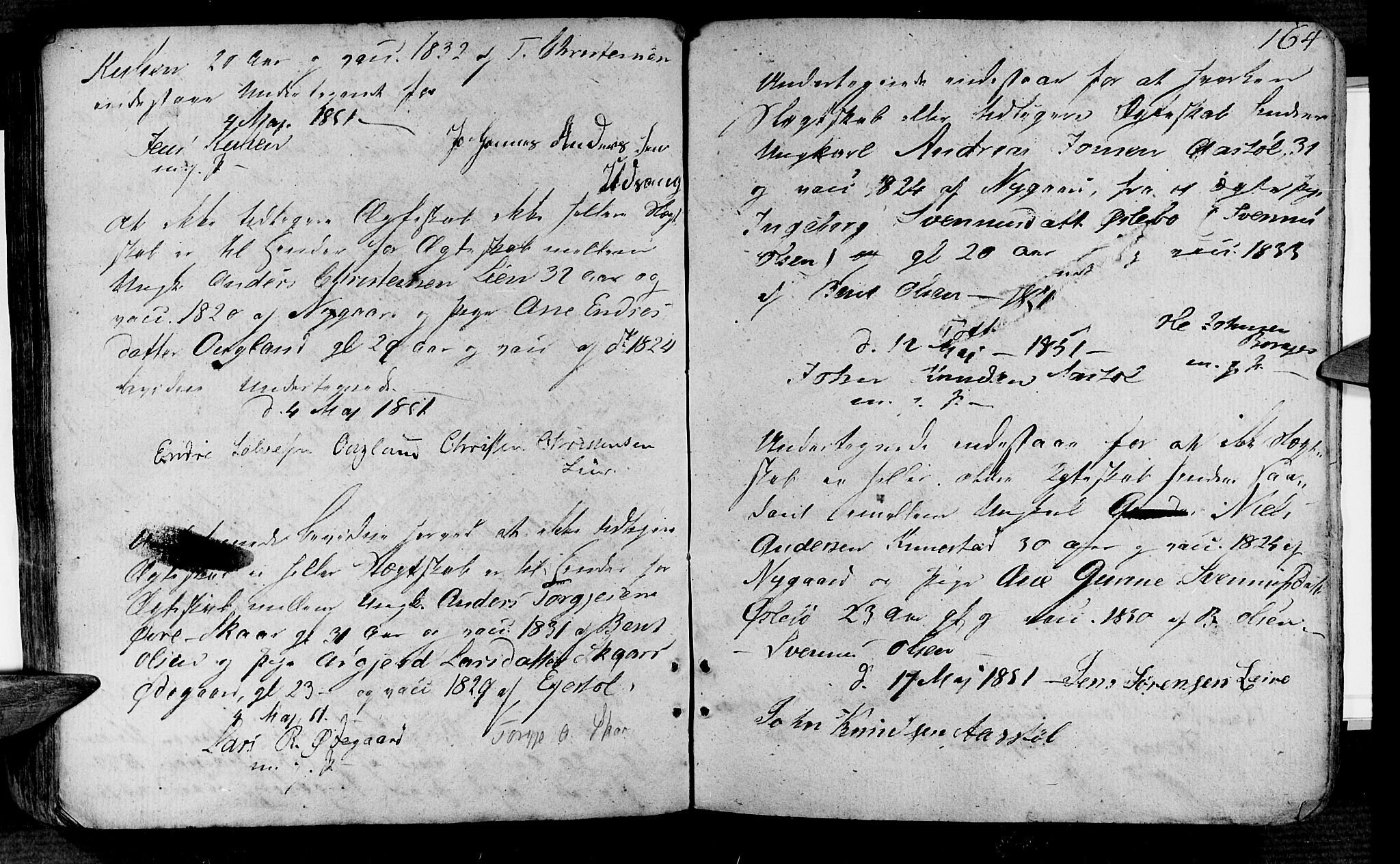 Søgne sokneprestkontor, SAK/1111-0037/F/Fa/Fab/L0007: Parish register (official) no. A 7, 1791-1851, p. 164