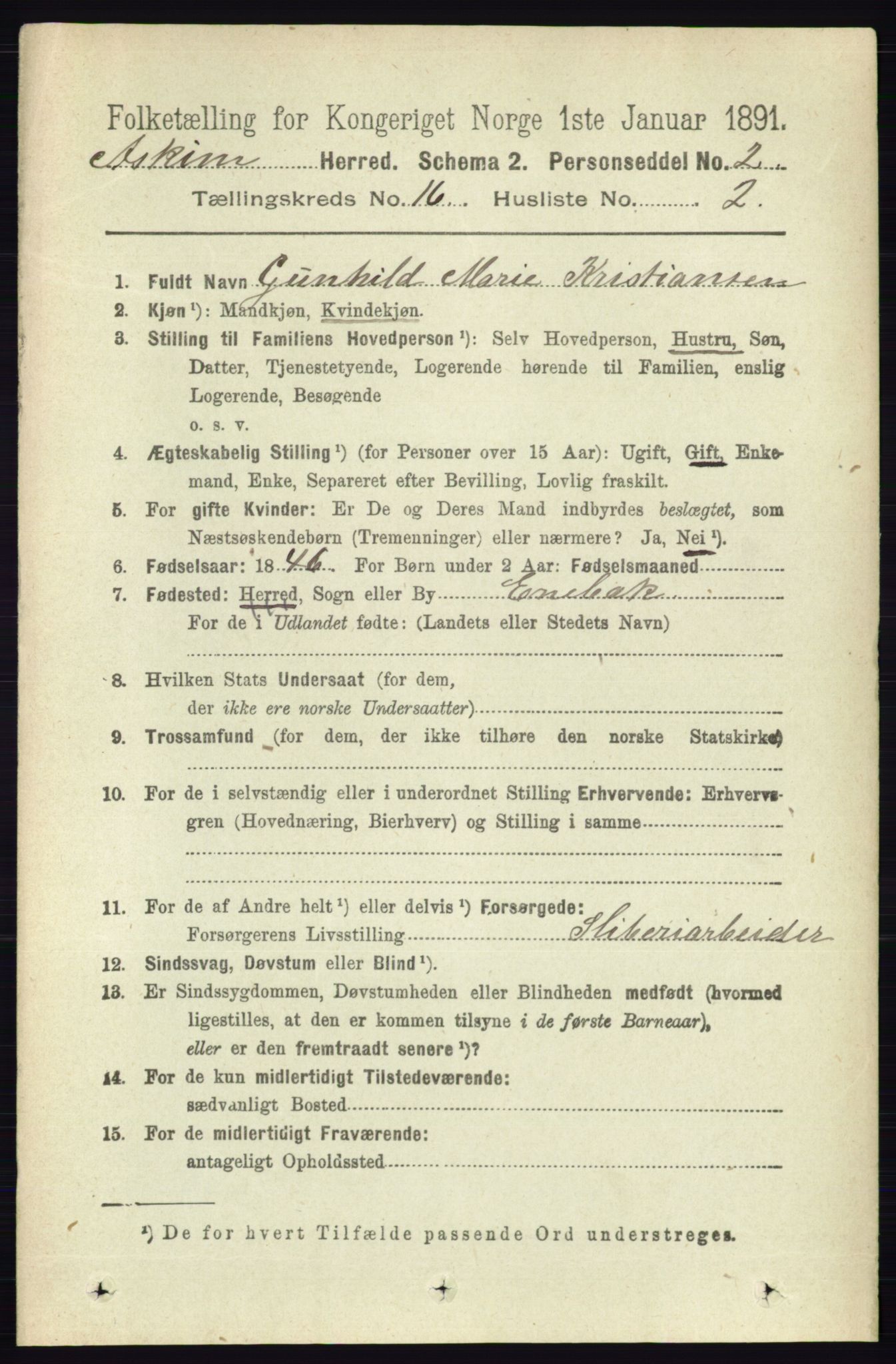 RA, 1891 census for 0124 Askim, 1891, p. 2650