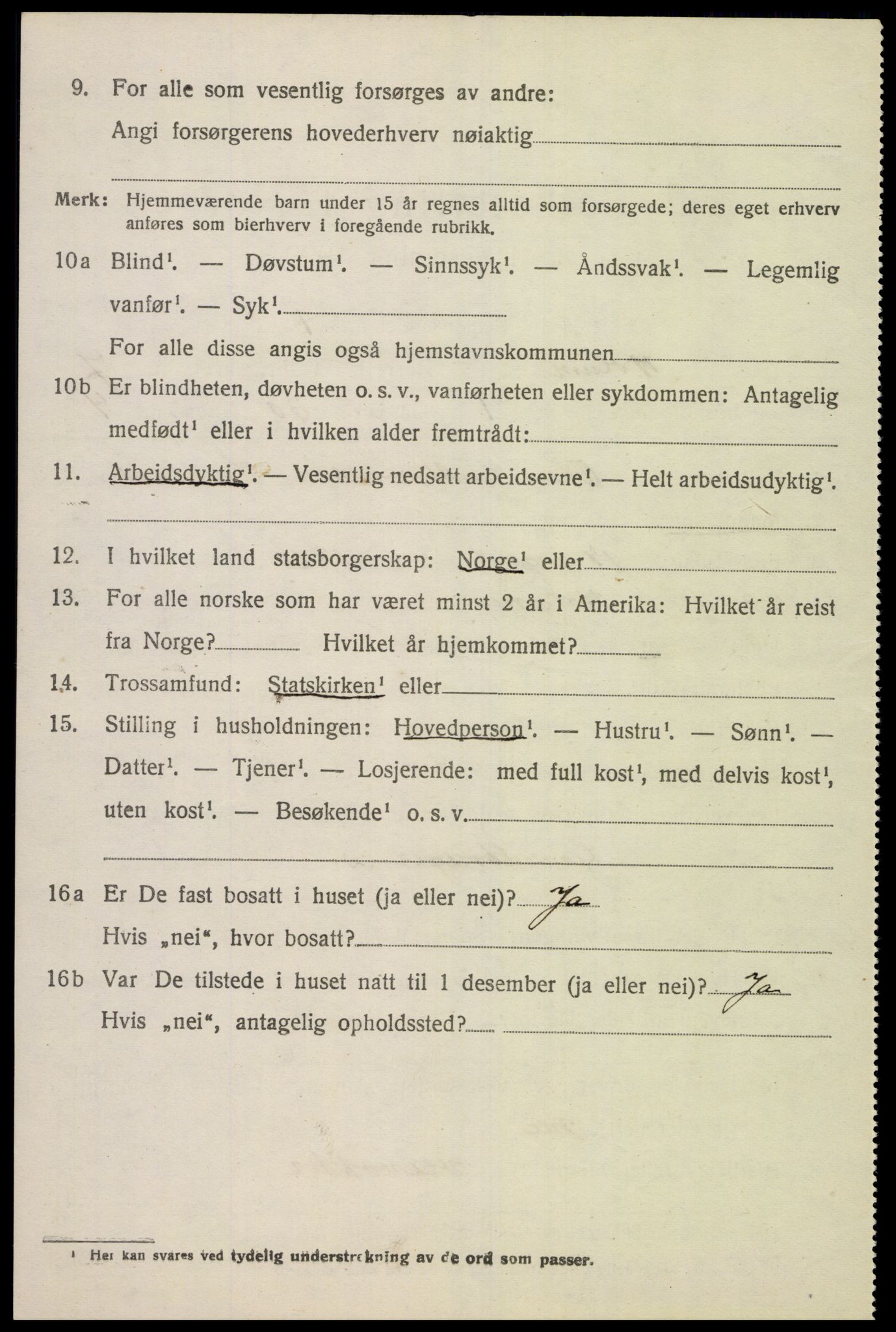 SAK, 1920 census for Holum, 1920, p. 2400