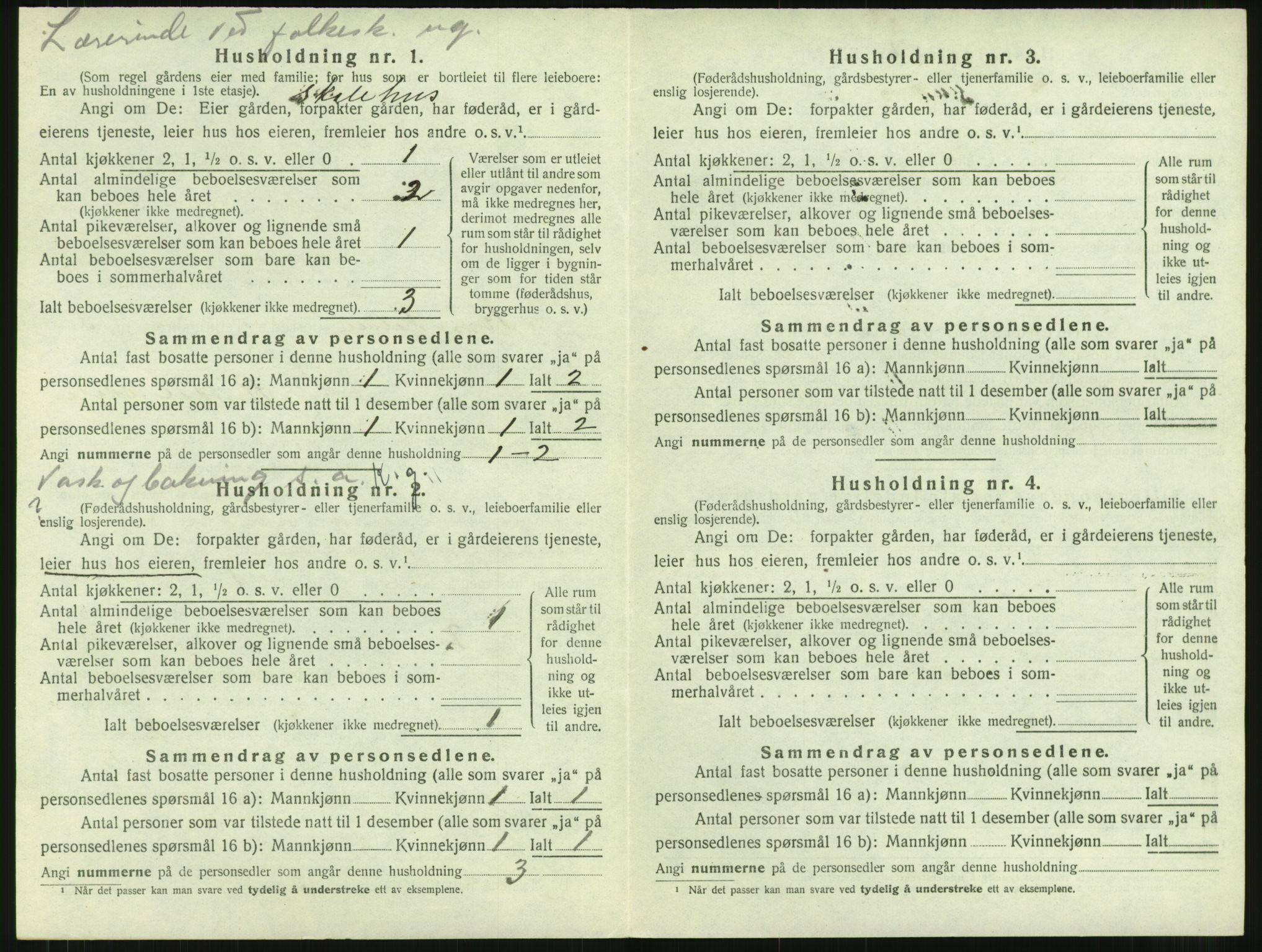 SAT, 1920 census for Rindal, 1920, p. 287