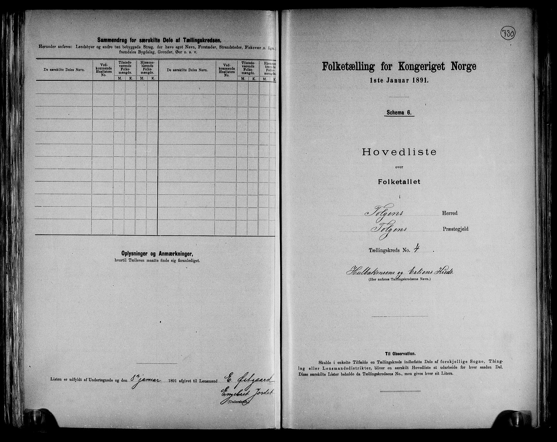 RA, 1891 census for 0436 Tolga, 1891, p. 15