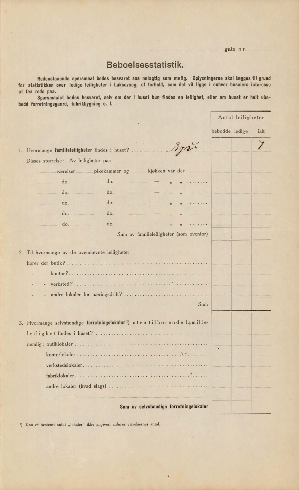 Laksevåg kommune. Folkeregisteret, BBA/A-1586/E/Ea/L0009: Folketellingskjema 1924, 1924