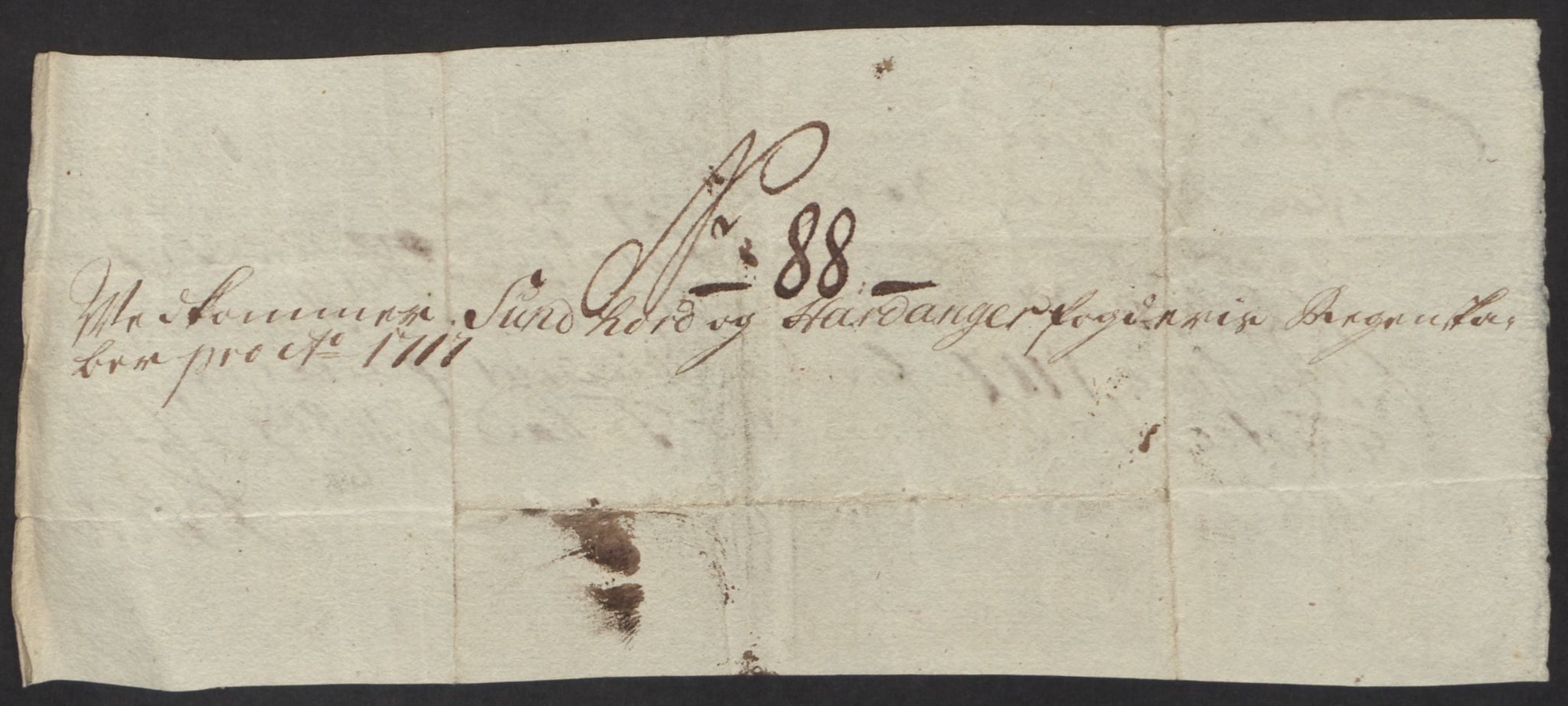 Rentekammeret inntil 1814, Reviderte regnskaper, Fogderegnskap, AV/RA-EA-4092/R48/L2994: Fogderegnskap Sunnhordland og Hardanger, 1717, p. 387