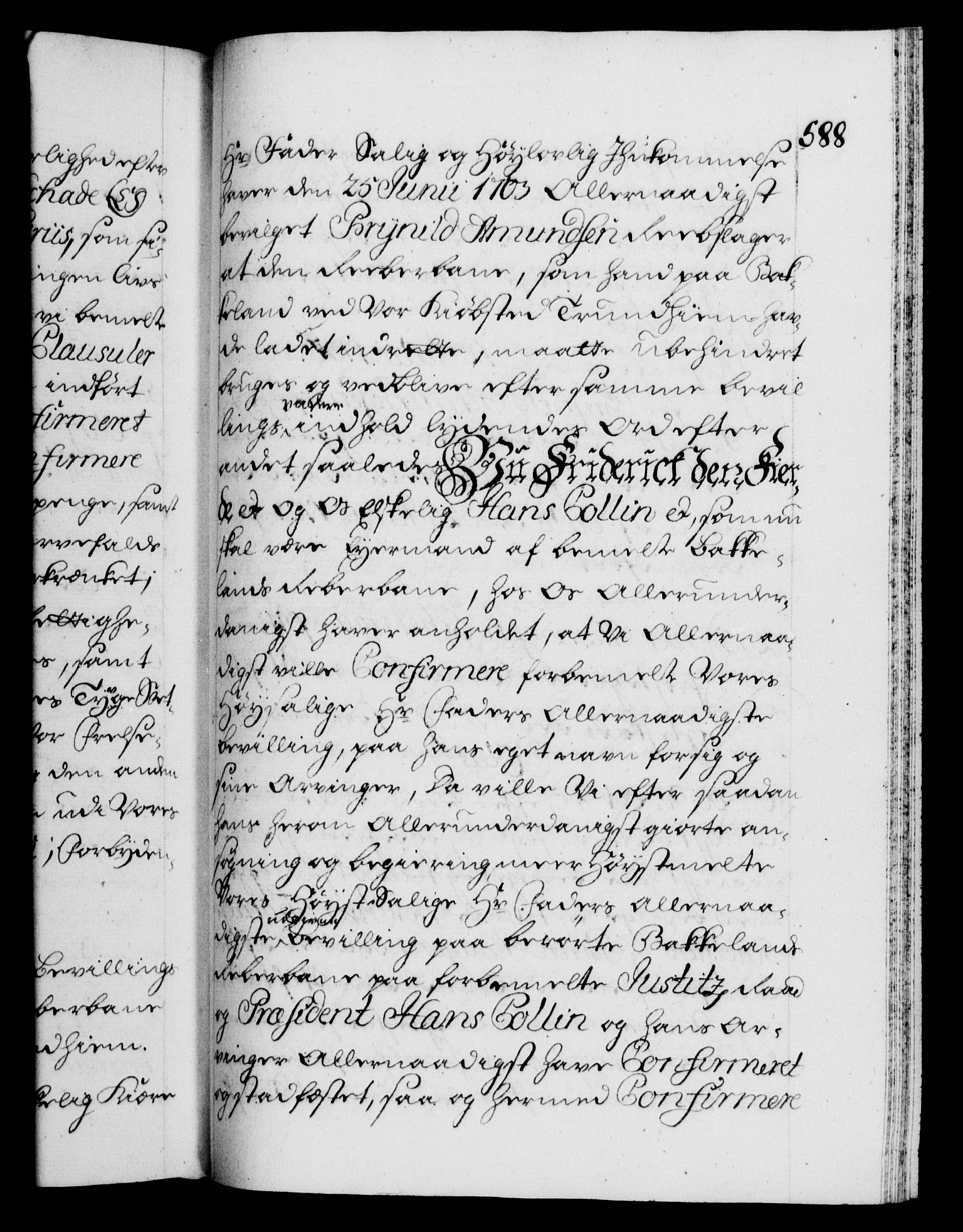 Danske Kanselli 1572-1799, AV/RA-EA-3023/F/Fc/Fca/Fcaa/L0027: Norske registre, 1730-1732, p. 588a