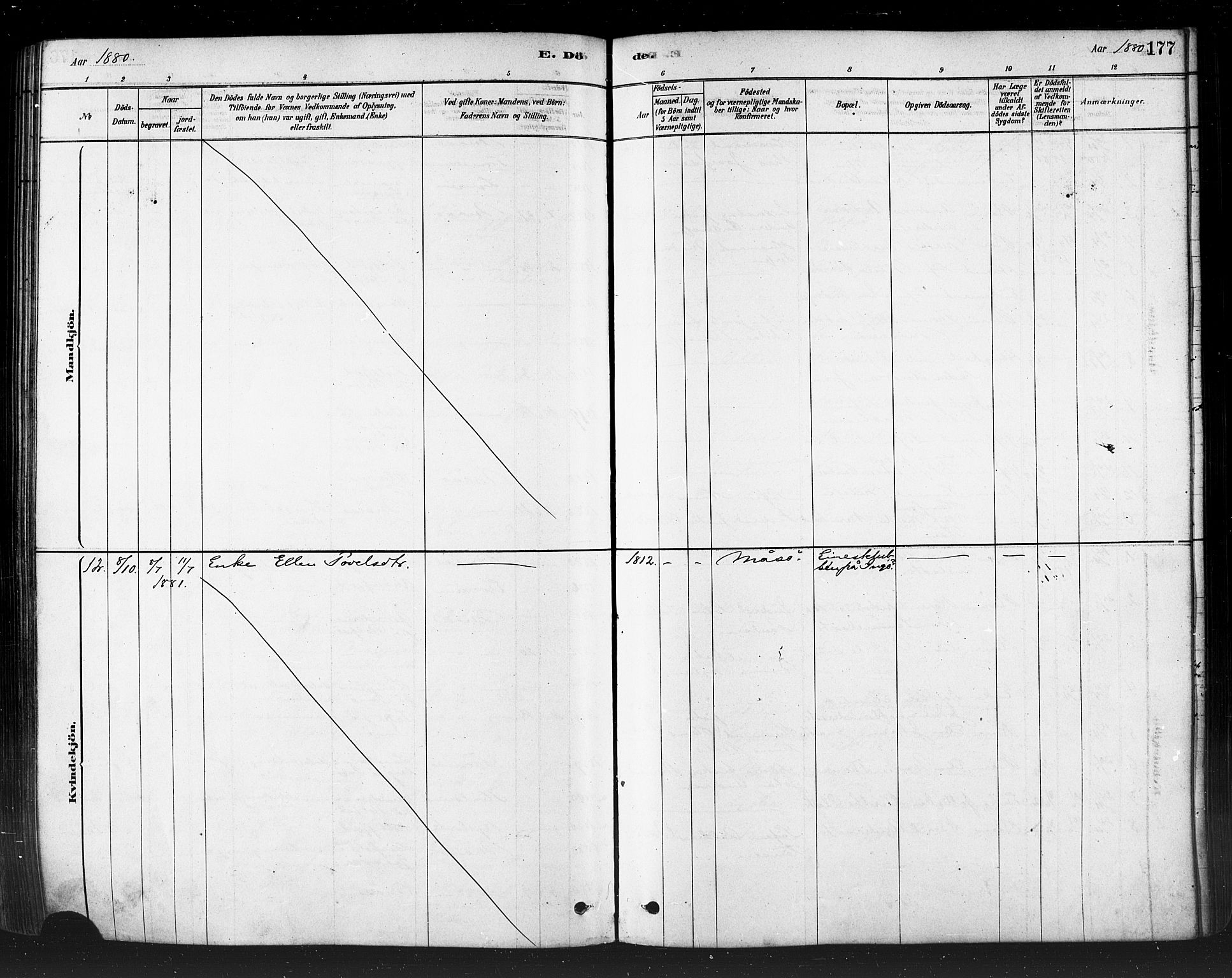 Måsøy sokneprestkontor, AV/SATØ-S-1348/H/Ha/L0004kirke: Parish register (official) no. 4, 1878-1891, p. 177