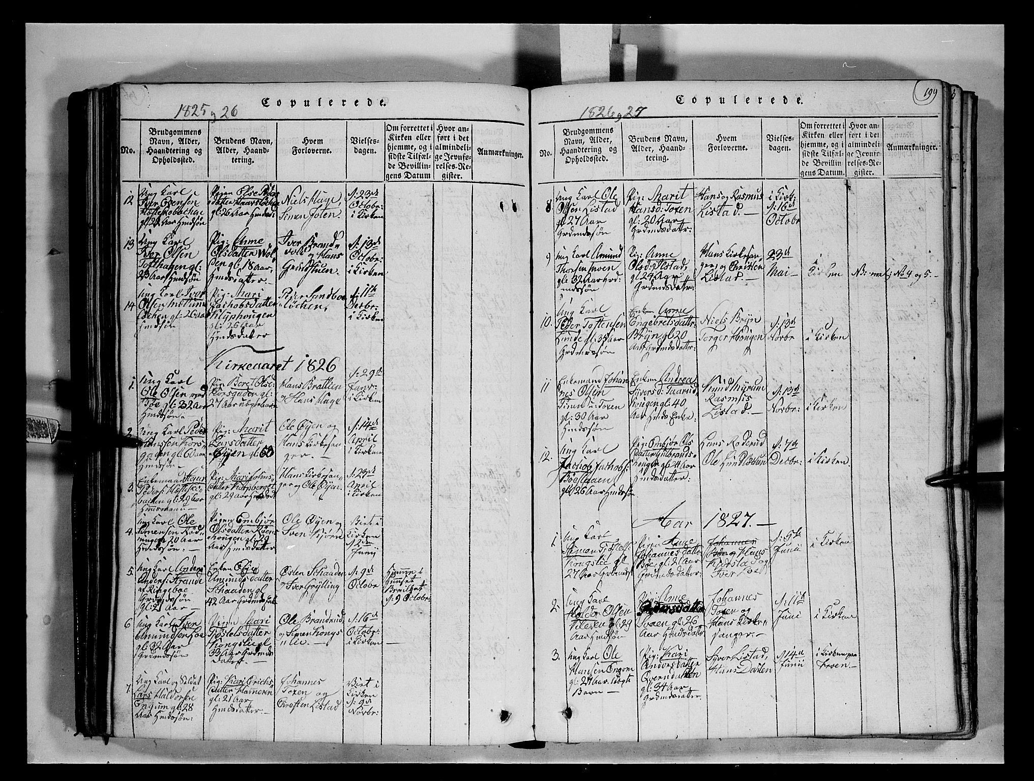 Fron prestekontor, AV/SAH-PREST-078/H/Ha/Hab/L0004: Parish register (copy) no. 4, 1816-1850, p. 199