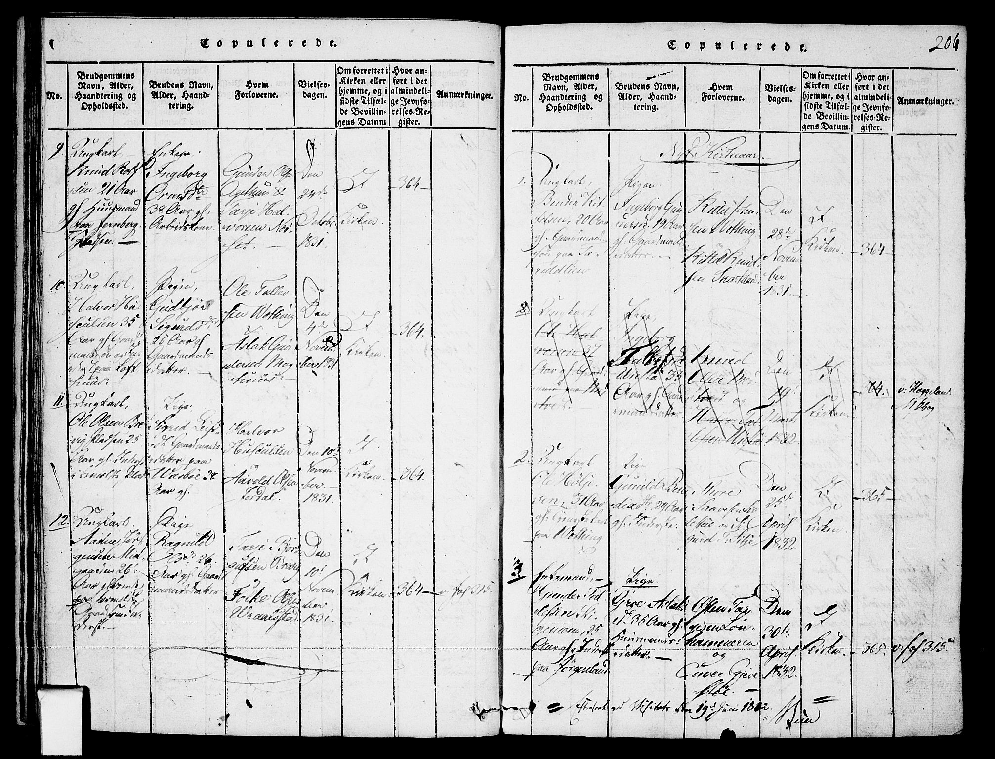 Fyresdal kirkebøker, AV/SAKO-A-263/F/Fa/L0003: Parish register (official) no. I 3, 1815-1840, p. 206