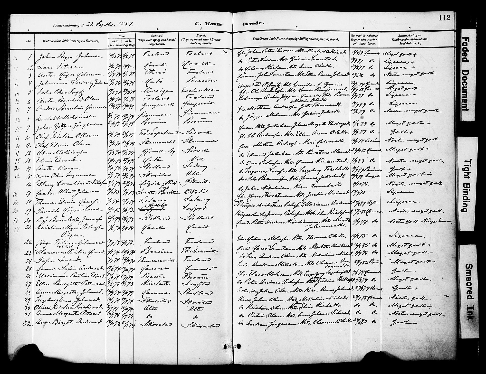 Ministerialprotokoller, klokkerbøker og fødselsregistre - Nord-Trøndelag, AV/SAT-A-1458/774/L0628: Parish register (official) no. 774A02, 1887-1903, p. 112