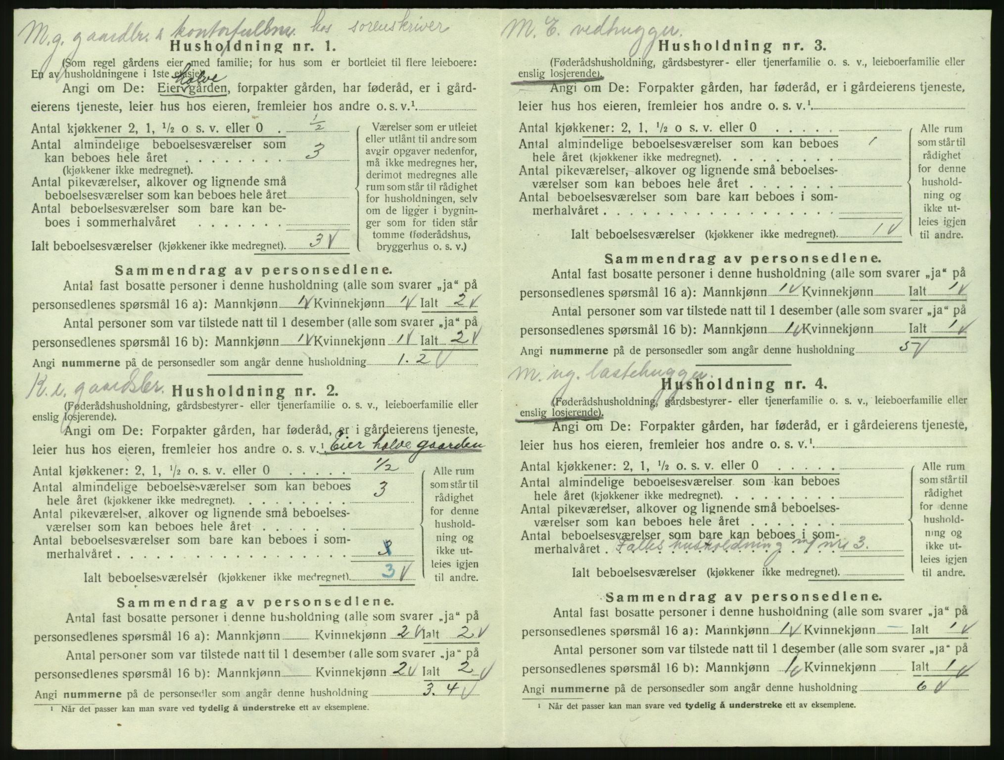 SAK, 1920 census for Evje, 1920, p. 59