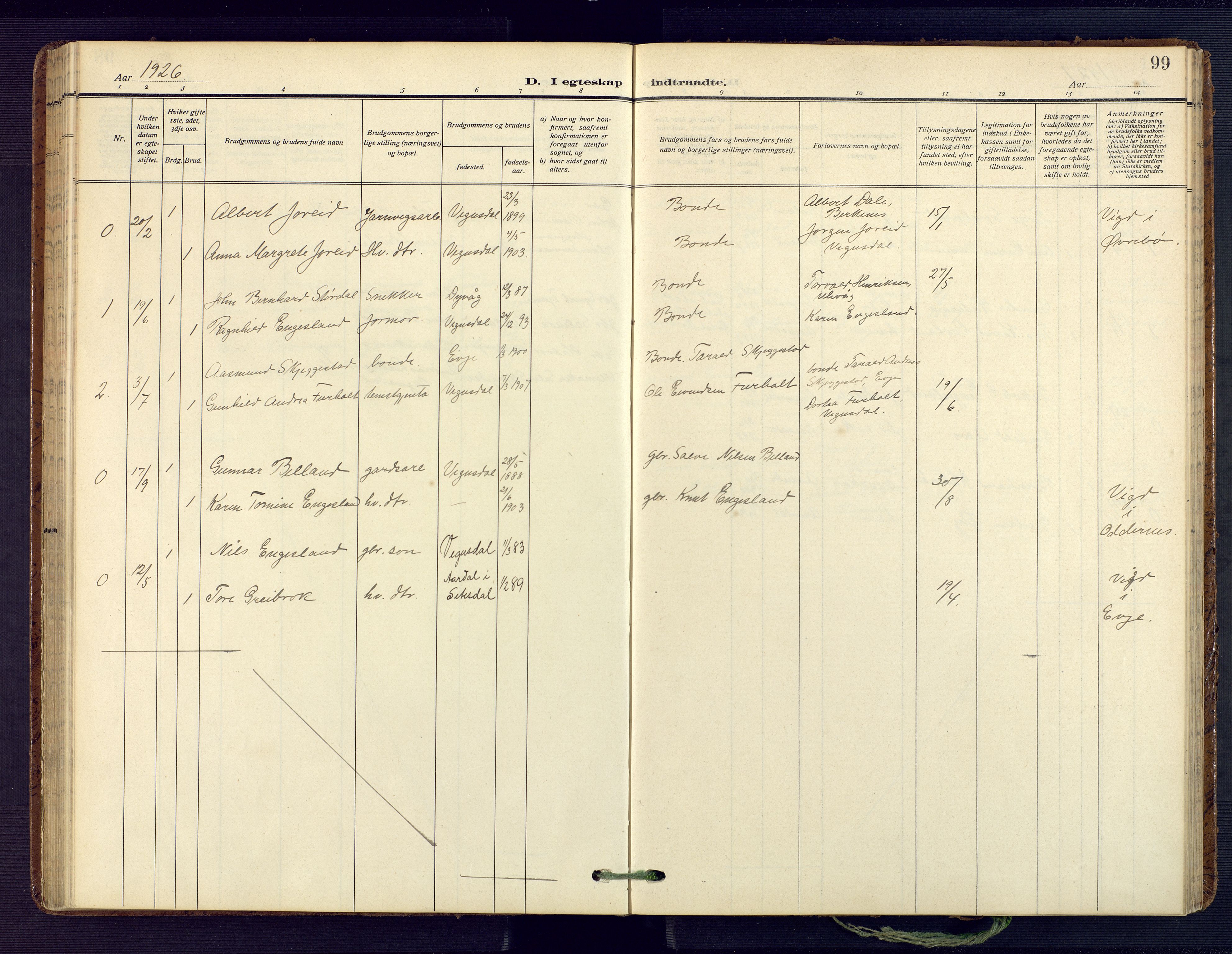 Herefoss sokneprestkontor, SAK/1111-0019/F/Fa/Fab/L0005: Parish register (official) no. A 5, 1910-1932, p. 99