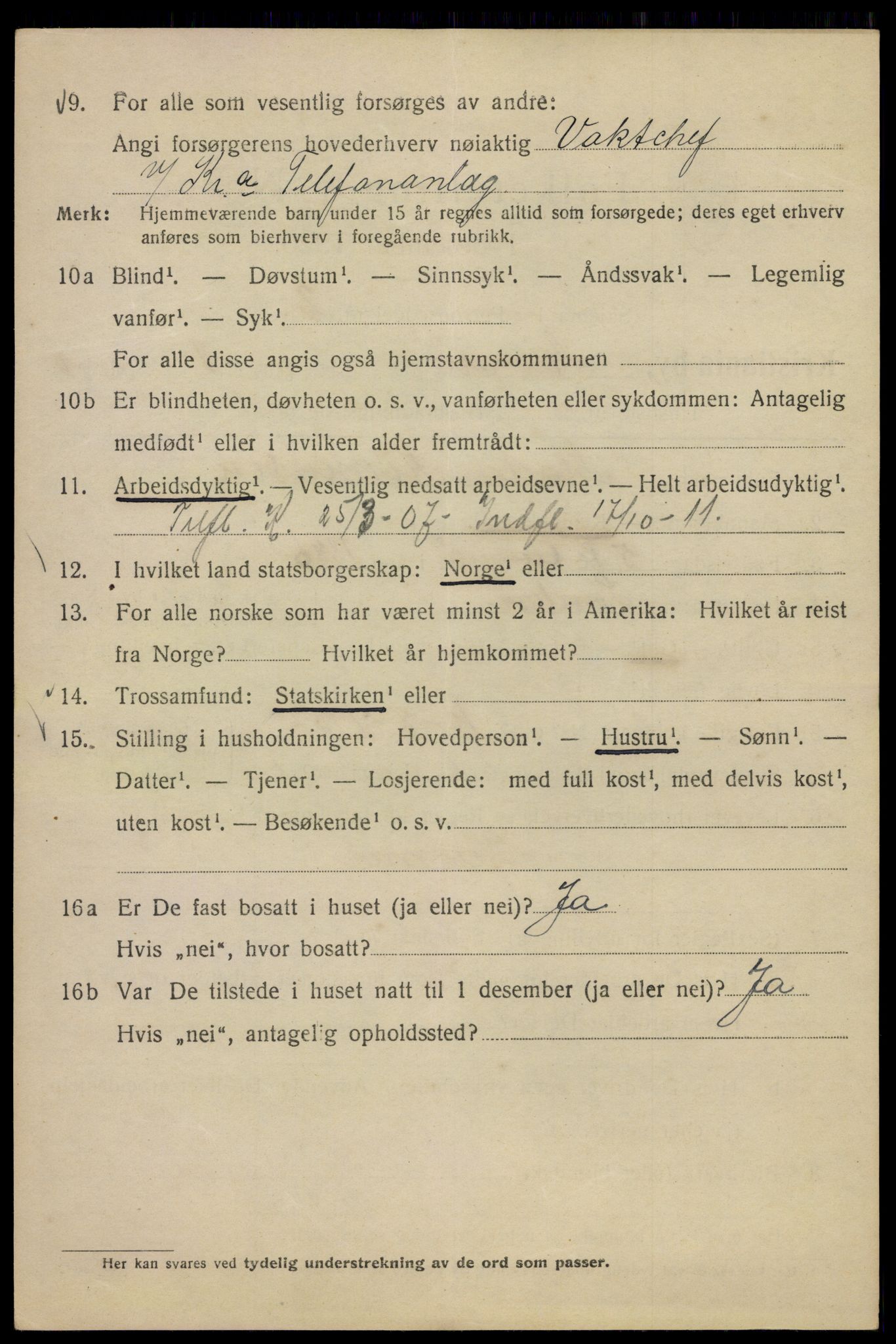 SAO, 1920 census for Kristiania, 1920, p. 394416