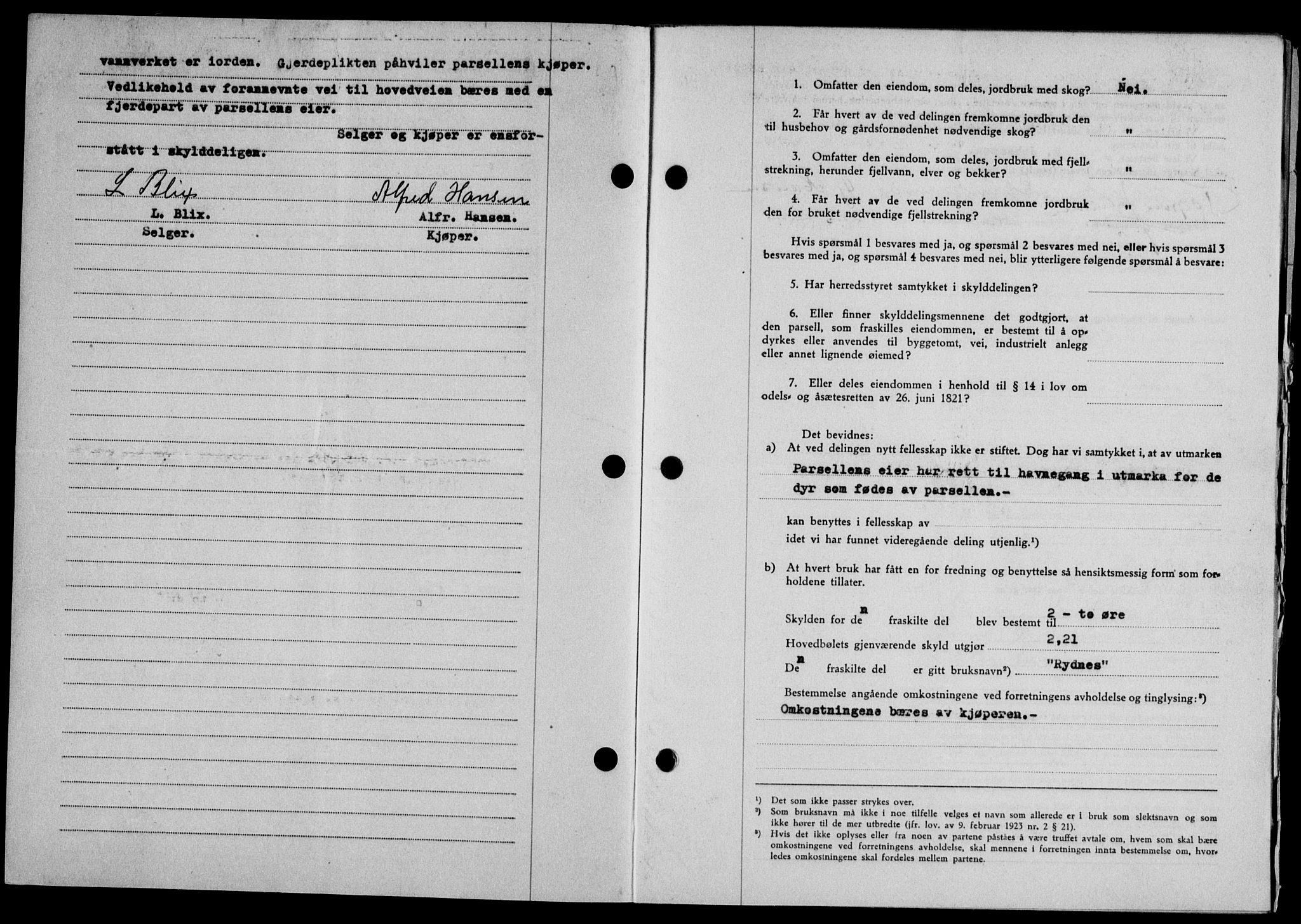 Lofoten sorenskriveri, SAT/A-0017/1/2/2C/L0016a: Mortgage book no. 16a, 1947-1947, Diary no: : 1062/1947