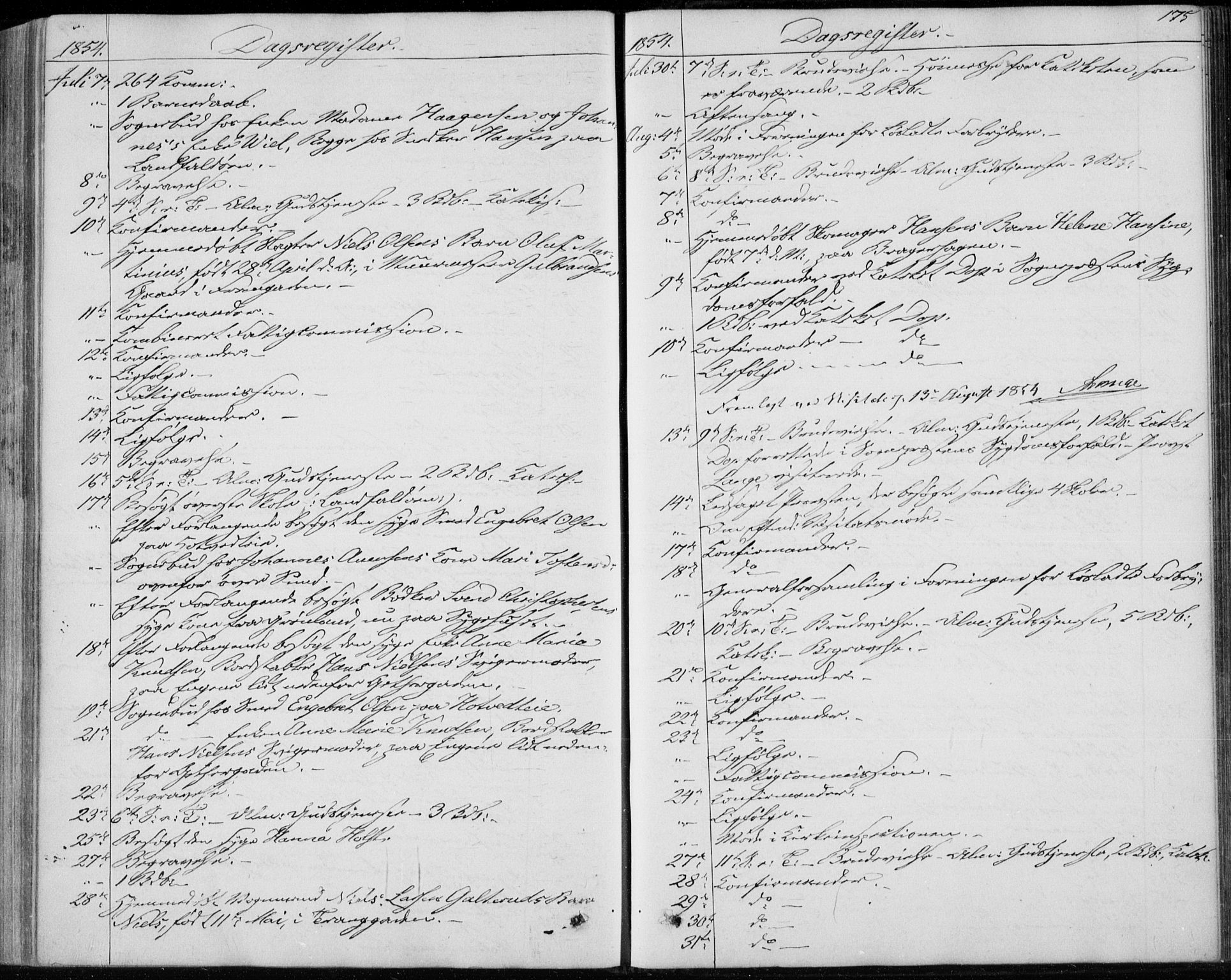 Bragernes kirkebøker, AV/SAKO-A-6/F/Fc/L0002: Parish register (official) no. III 2, 1854-1865, p. 175