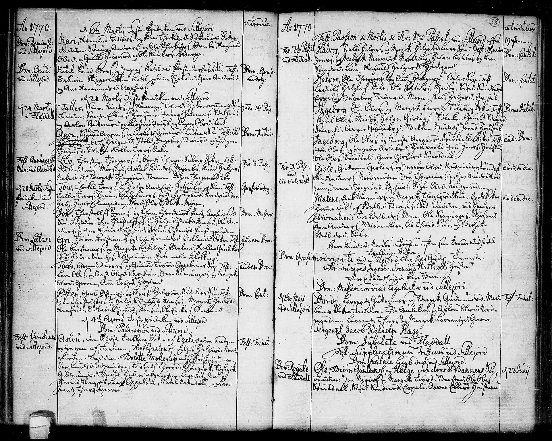 Seljord kirkebøker, SAKO/A-20/F/Fa/L0007: Parish register (official) no. I 7, 1755-1800, p. 58