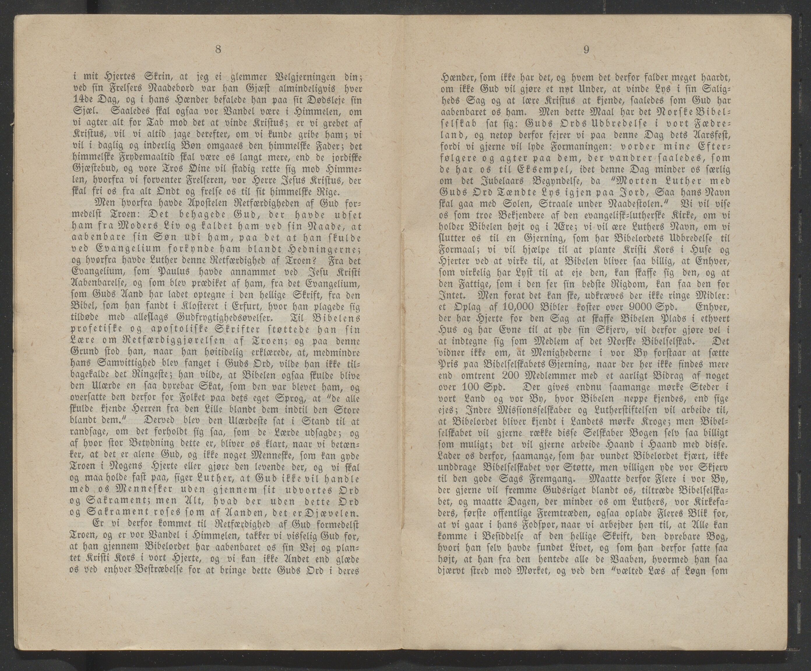 Det Norske Bibelselskap, VID/MDA-A-1528/X/L0002/0003/0001: Årsberetninger / Årsberetning 54, 55 og 56, 1869, p. 8-9
