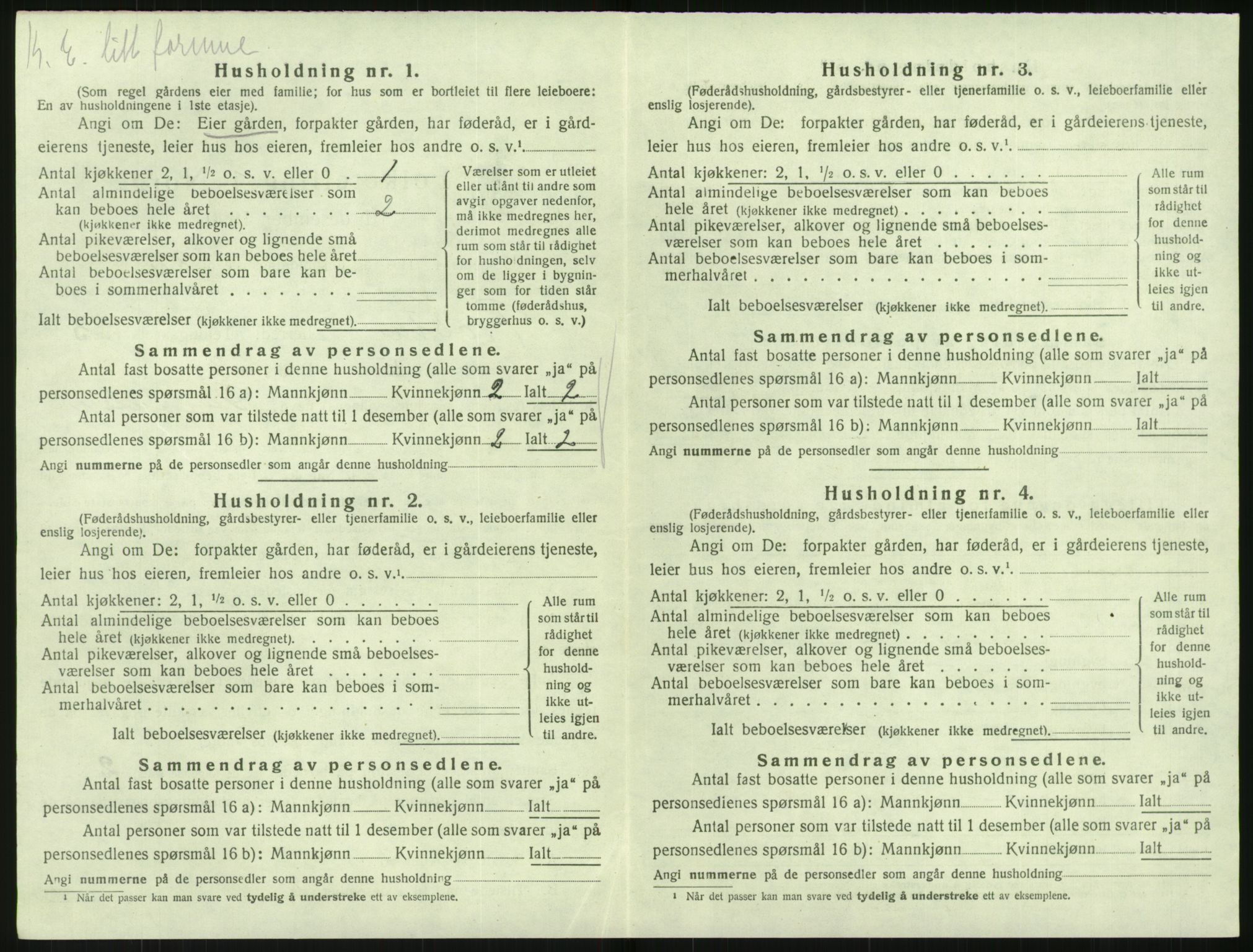 SAK, 1920 census for Flosta, 1920, p. 397