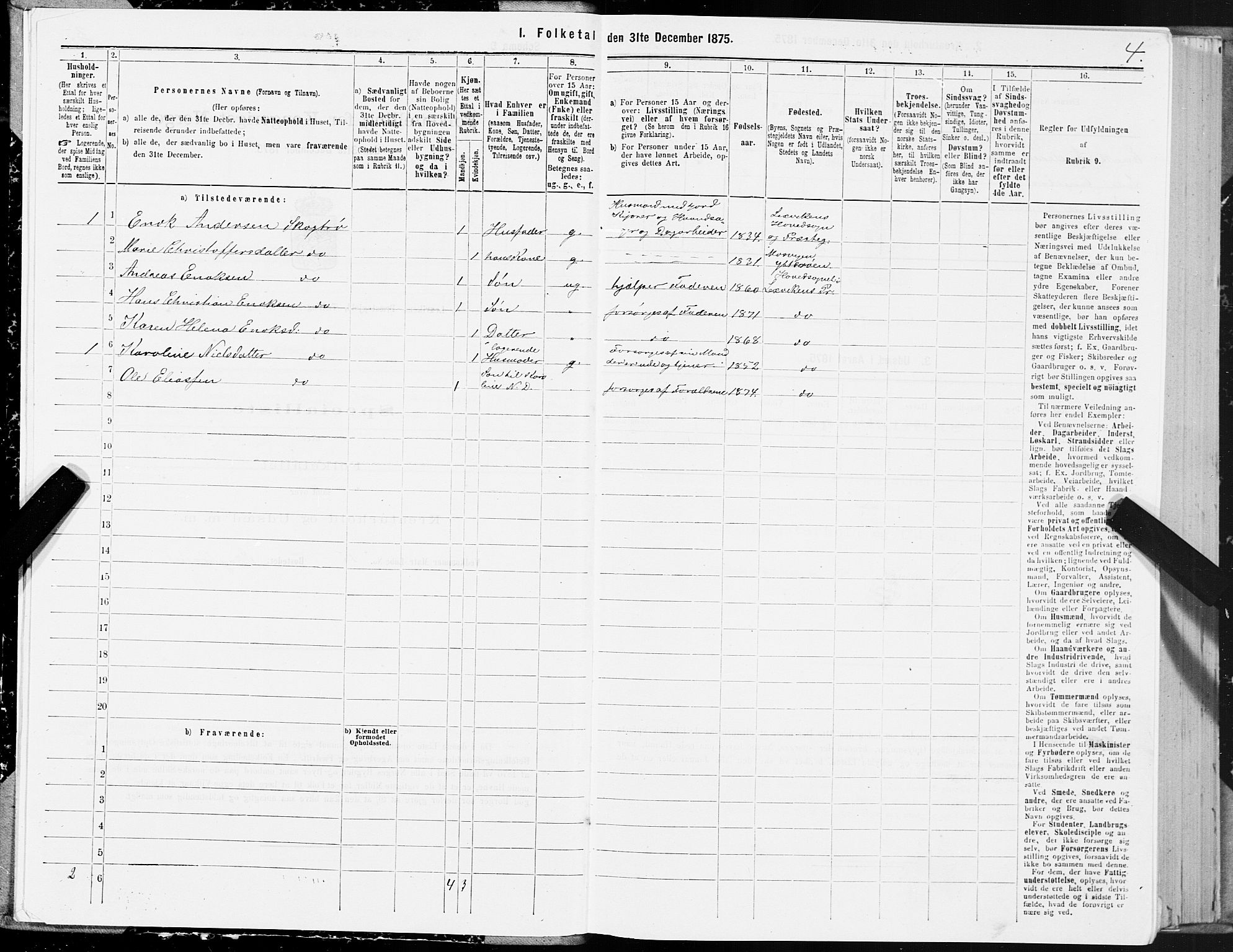 SAT, 1875 census for 1718P Leksvik, 1875, p. 1004