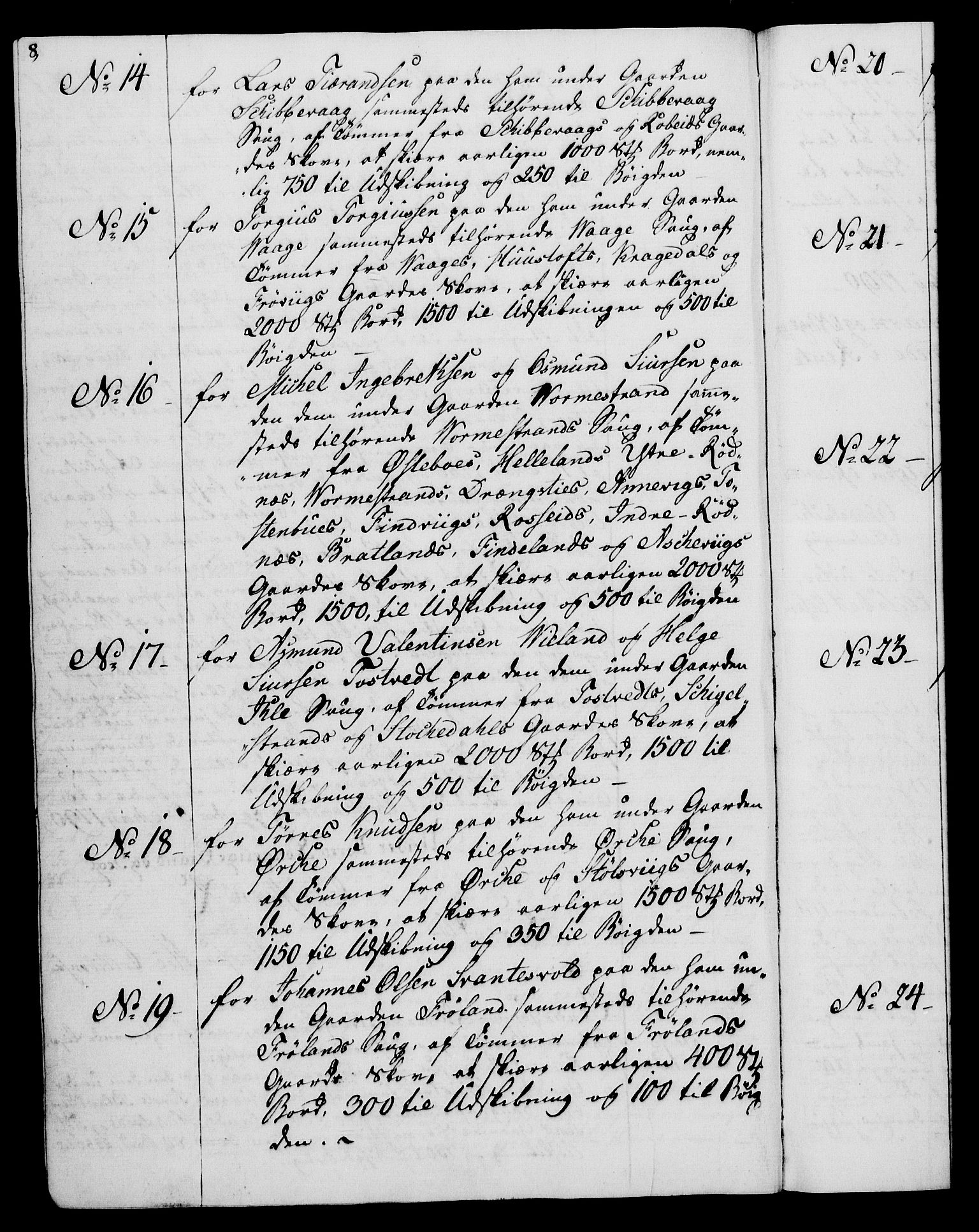 Rentekammeret, Kammerkanselliet, AV/RA-EA-3111/G/Gg/Gga/L0015: Norsk ekspedisjonsprotokoll med register (merket RK 53.15), 1790-1791, p. 8