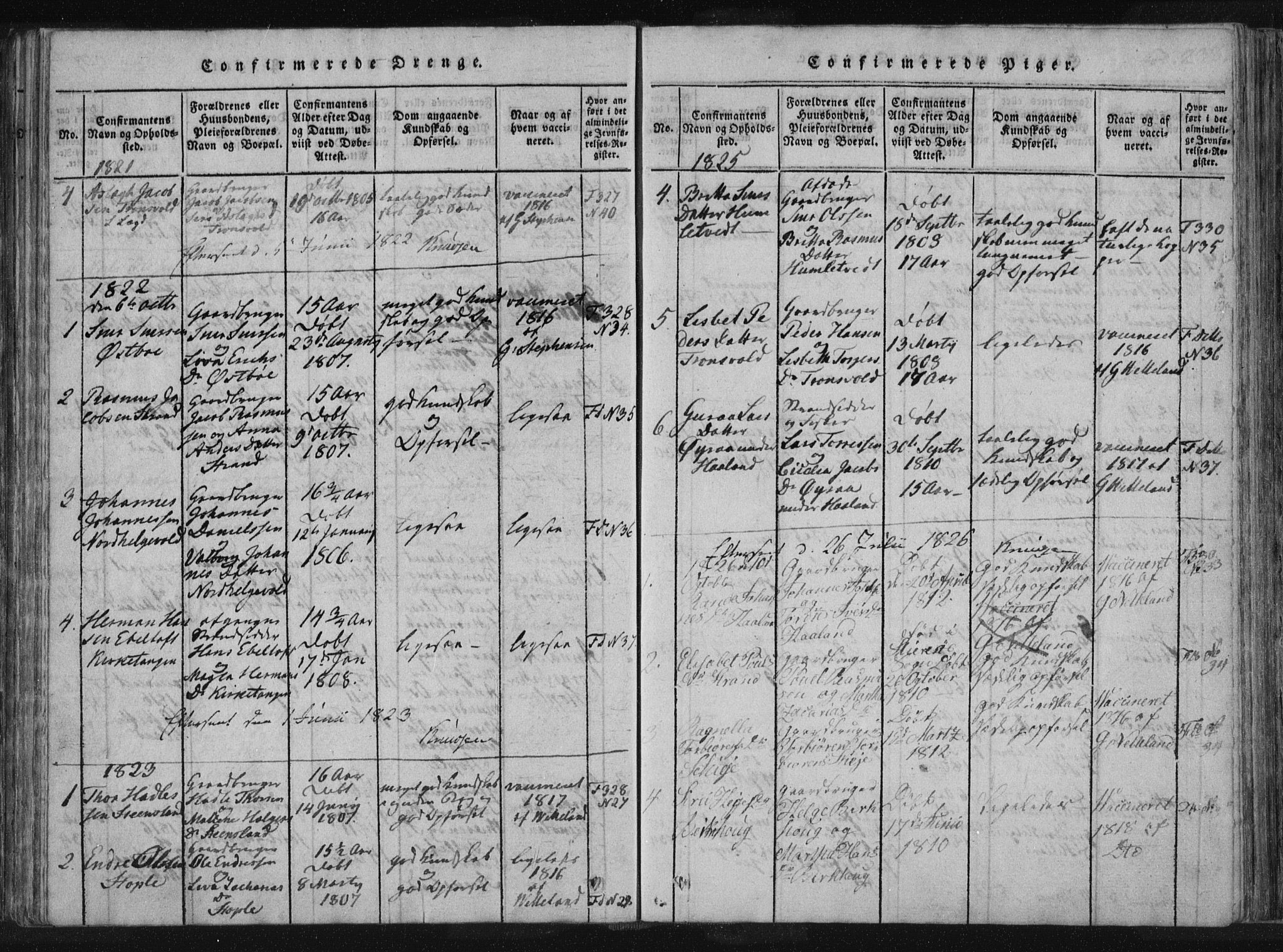 Vikedal sokneprestkontor, AV/SAST-A-101840/01/IV: Parish register (official) no. A 4, 1816-1850, p. 238