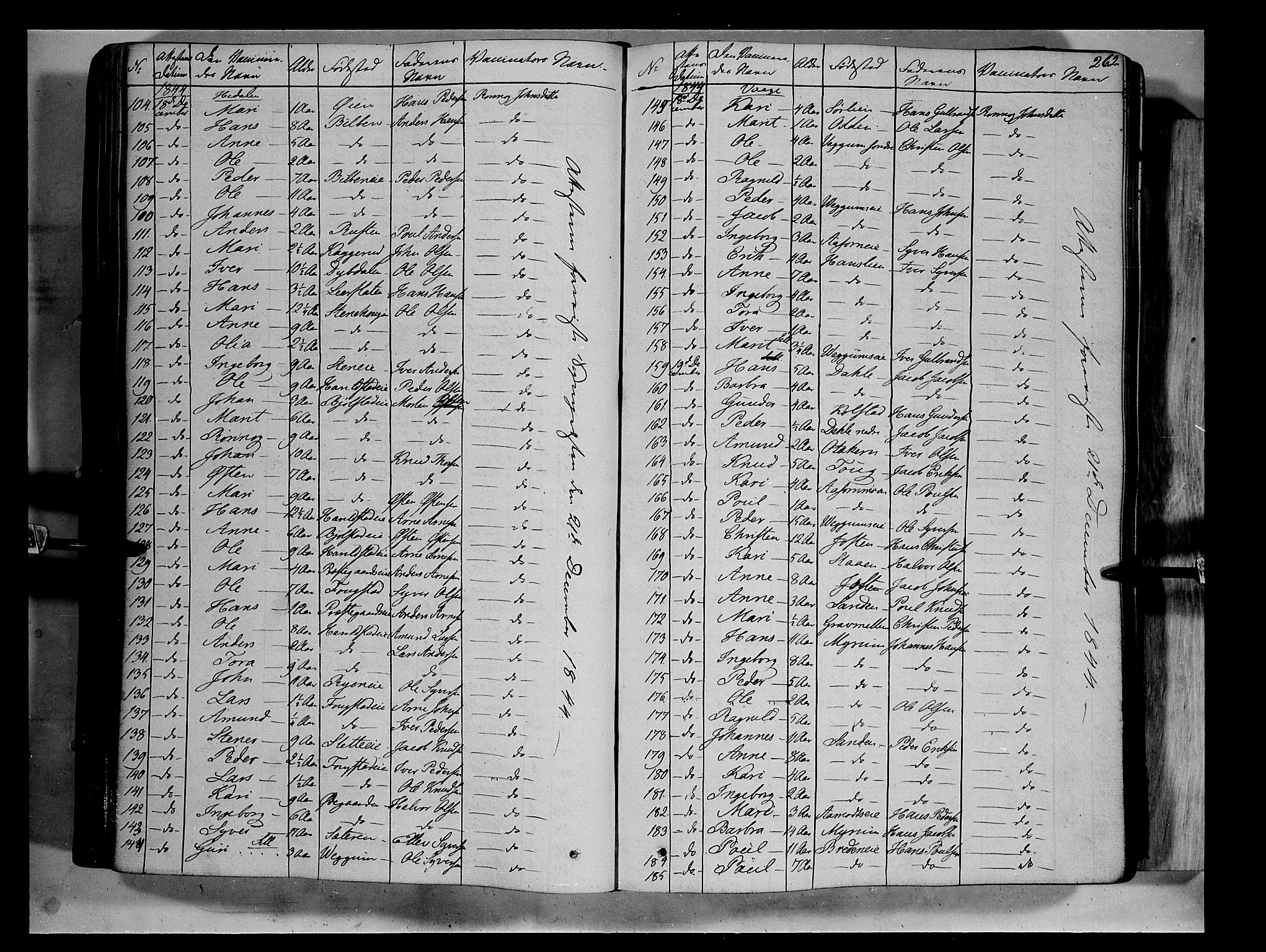 Vågå prestekontor, AV/SAH-PREST-076/H/Ha/Haa/L0005: Parish register (official) no. 5 /1, 1842-1856, p. 262