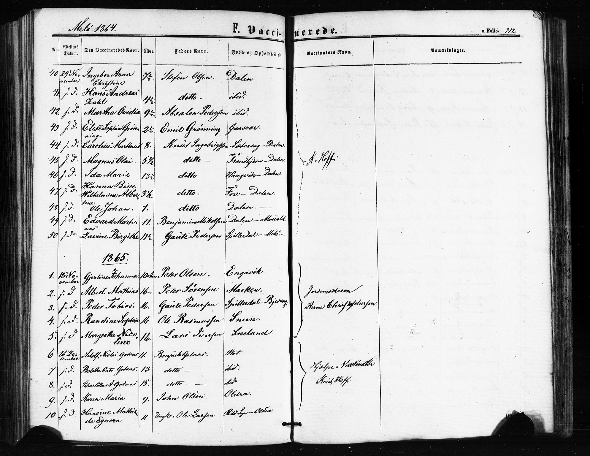 Ministerialprotokoller, klokkerbøker og fødselsregistre - Nordland, SAT/A-1459/841/L0607: Parish register (official) no. 841A11 /2, 1863-1877, p. 312