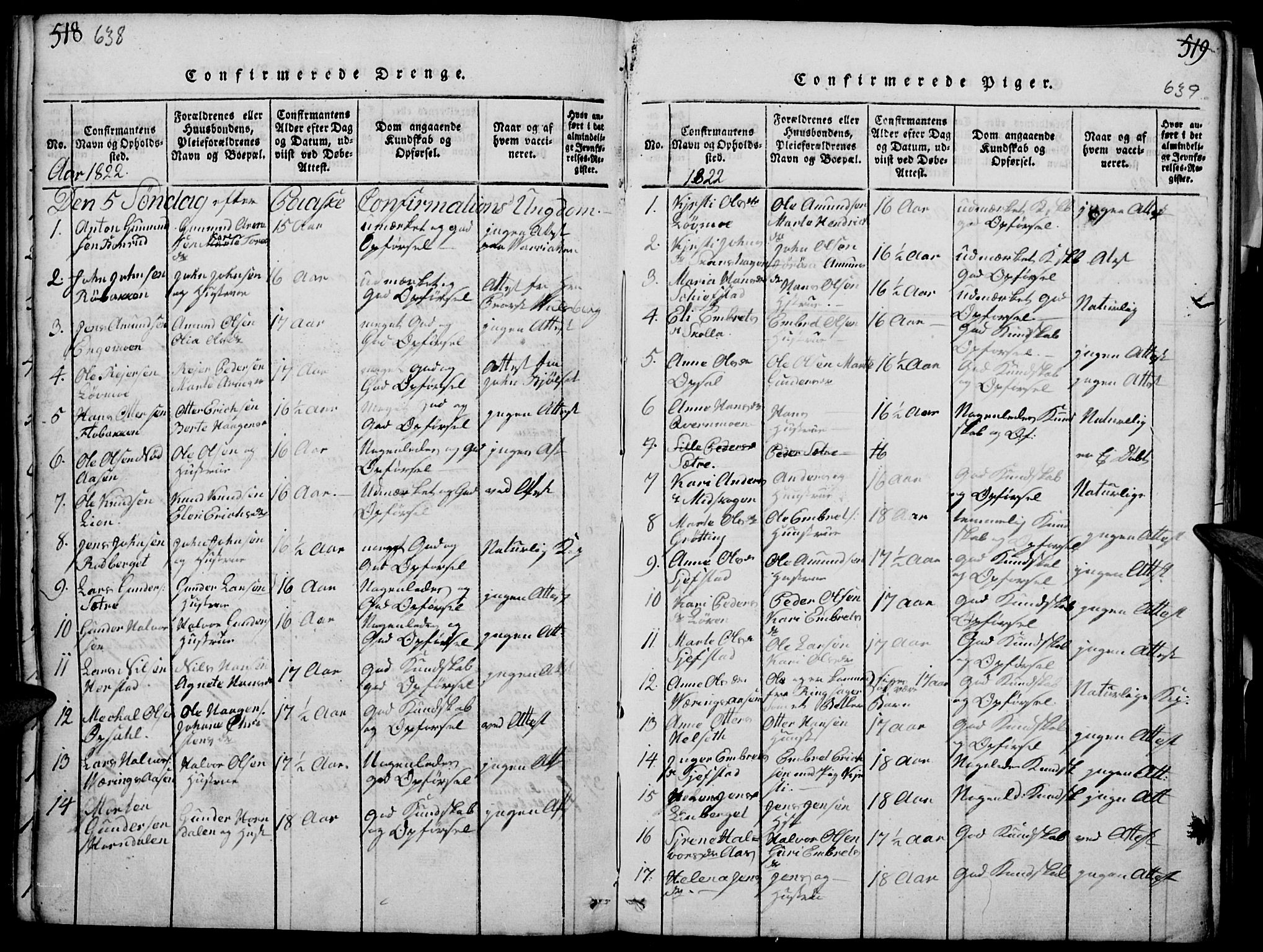 Elverum prestekontor, AV/SAH-PREST-044/H/Ha/Haa/L0007: Parish register (official) no. 7, 1815-1830, p. 638-639