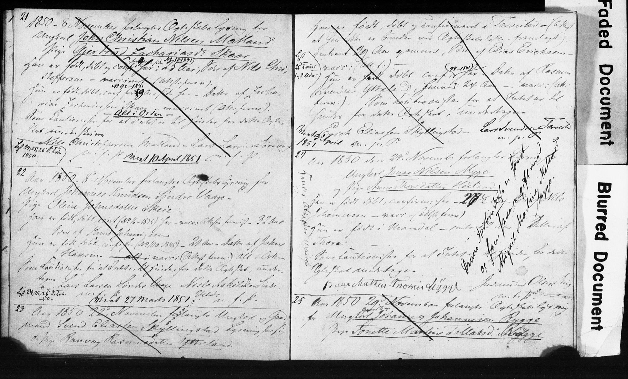 Avaldsnes sokneprestkontor, AV/SAST-A -101851/I/Ie/L0002: Banns register no. IX 2, 1850-1854