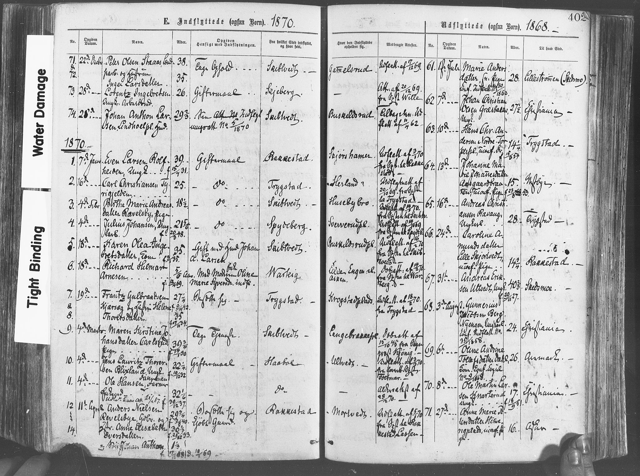 Eidsberg prestekontor Kirkebøker, SAO/A-10905/F/Fa/L0011: Parish register (official) no. I 11, 1867-1878, p. 402