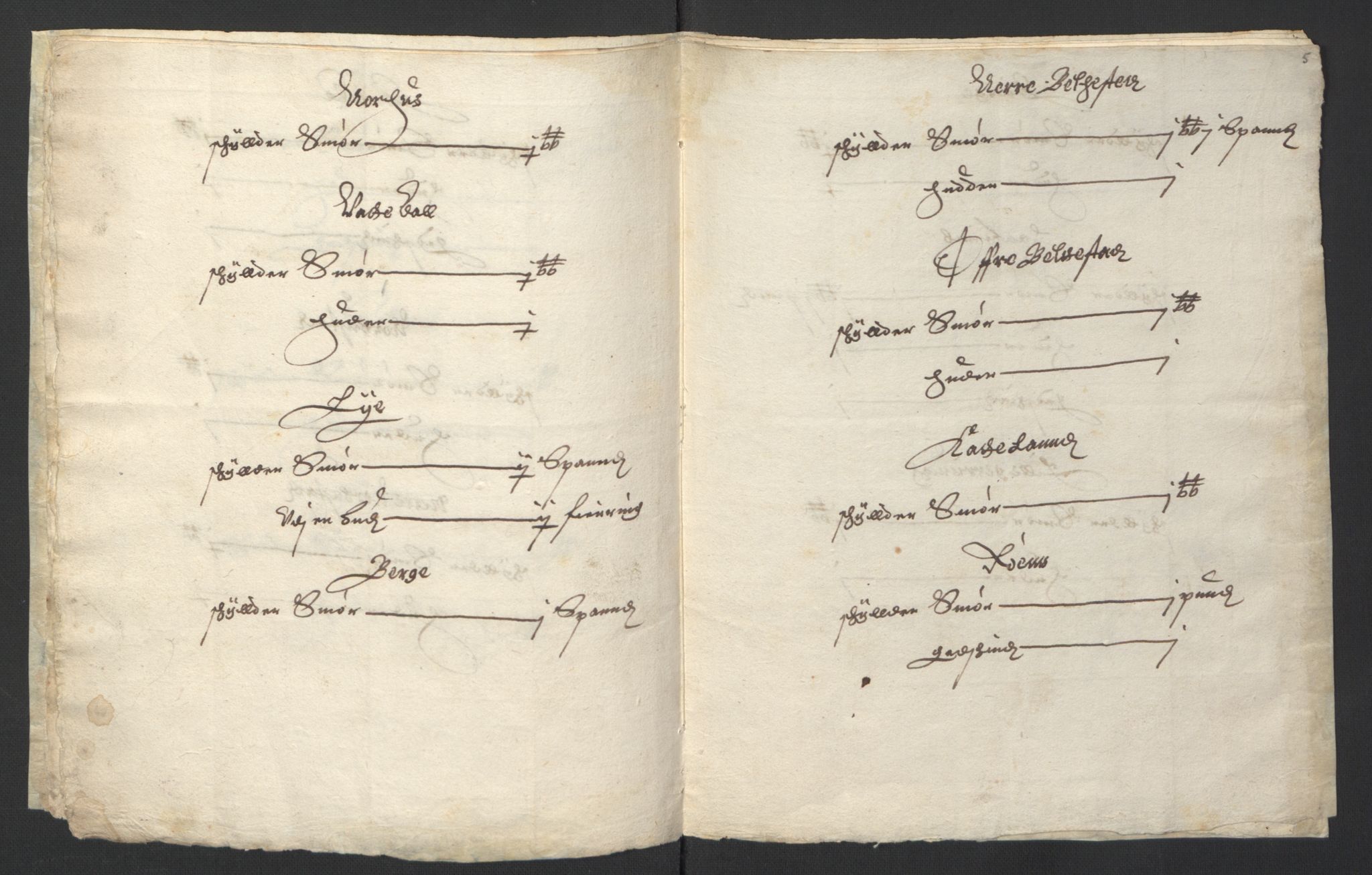 Stattholderembetet 1572-1771, AV/RA-EA-2870/Ek/L0007/0001: Jordebøker til utlikning av rosstjeneste 1624-1626: / Adelsjordebøker, 1624-1625, p. 189