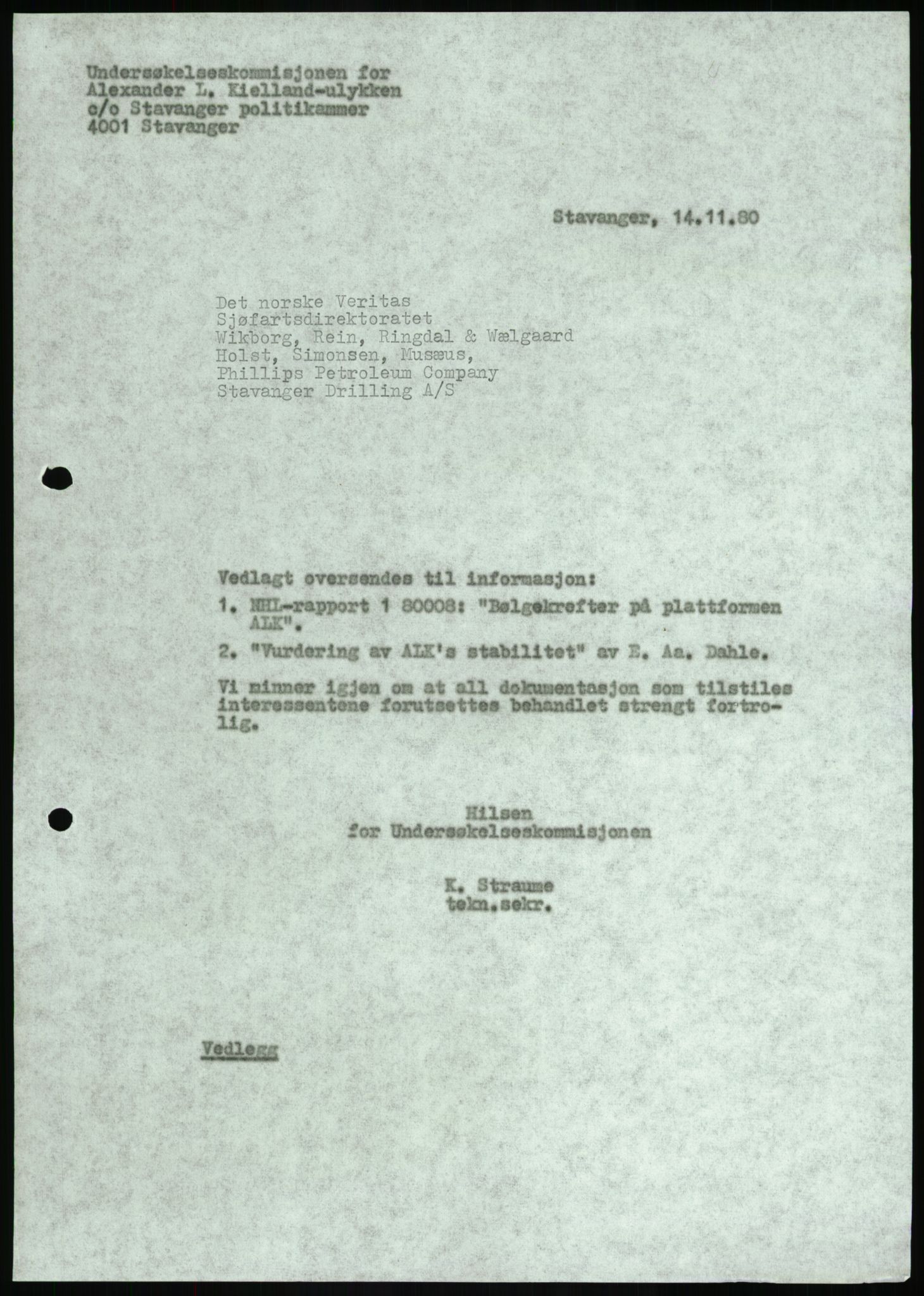 Justisdepartementet, Granskningskommisjonen ved Alexander Kielland-ulykken 27.3.1980, RA/S-1165/D/L0003: 0001 NOU 1981:11 Alexander Kielland ulykken/0002 Korrespondanse/0003: Alexander L. Kielland: Operating manual, 1980-1981, p. 393