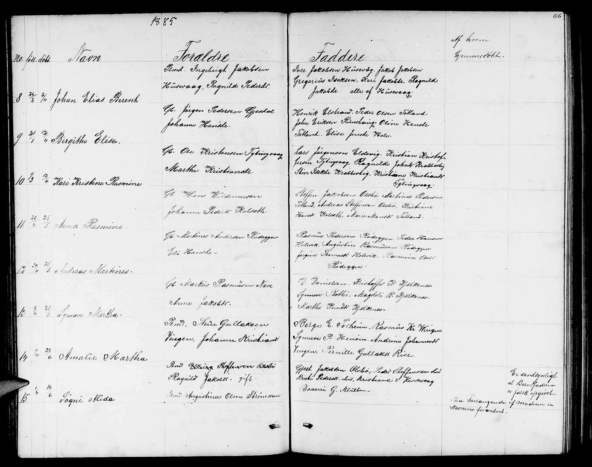Davik sokneprestembete, SAB/A-79701/H/Hab/Habc/L0001: Parish register (copy) no. C 1, 1866-1888, p. 66
