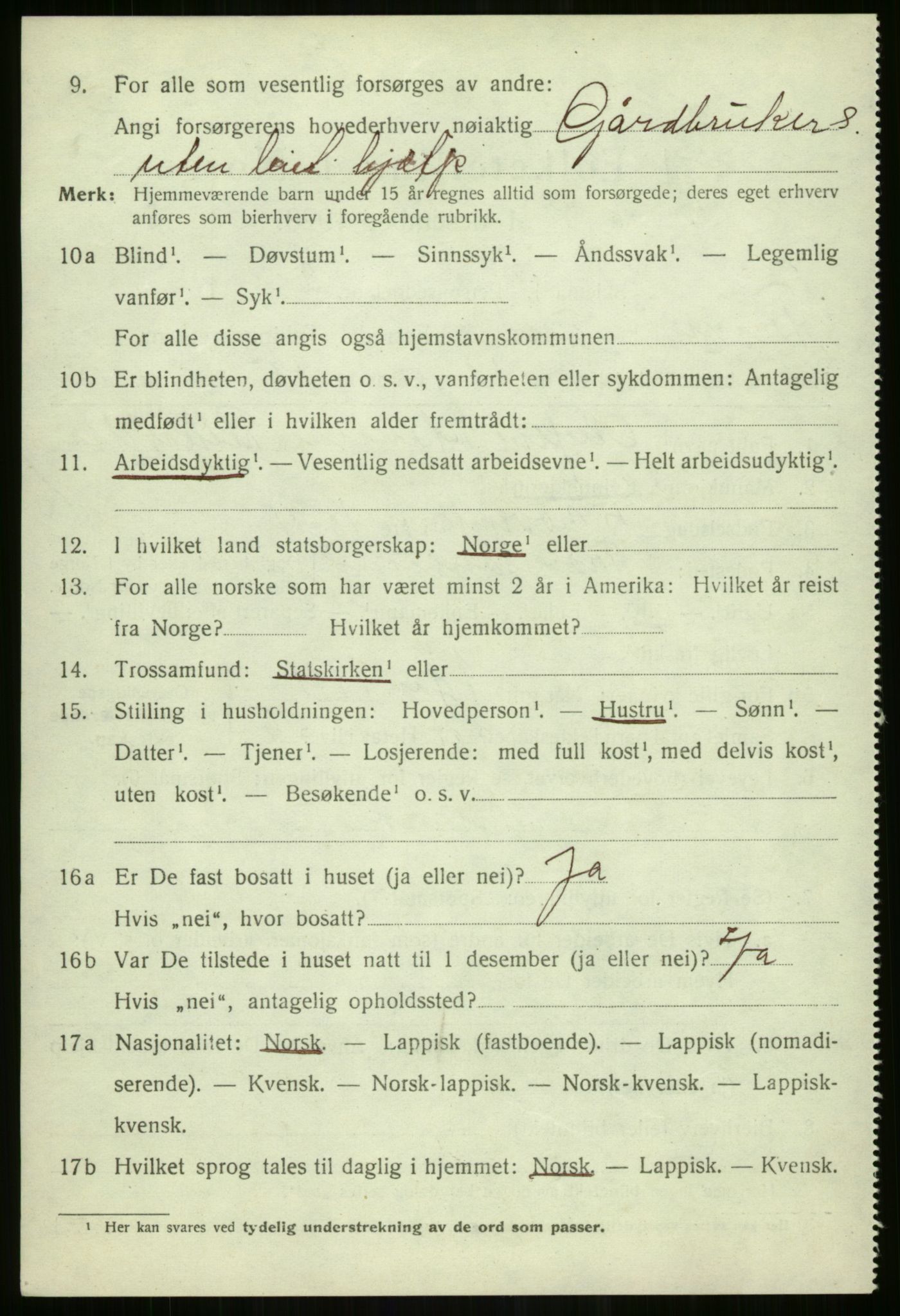 SATØ, 1920 census for Tromsøysund, 1920, p. 9631